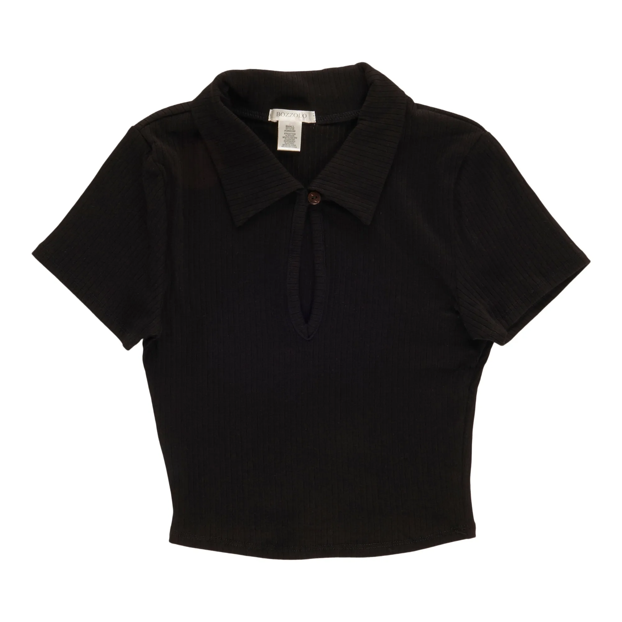 Women's Short Sleeve Collared Keyhole Top sold by Giant Tiger