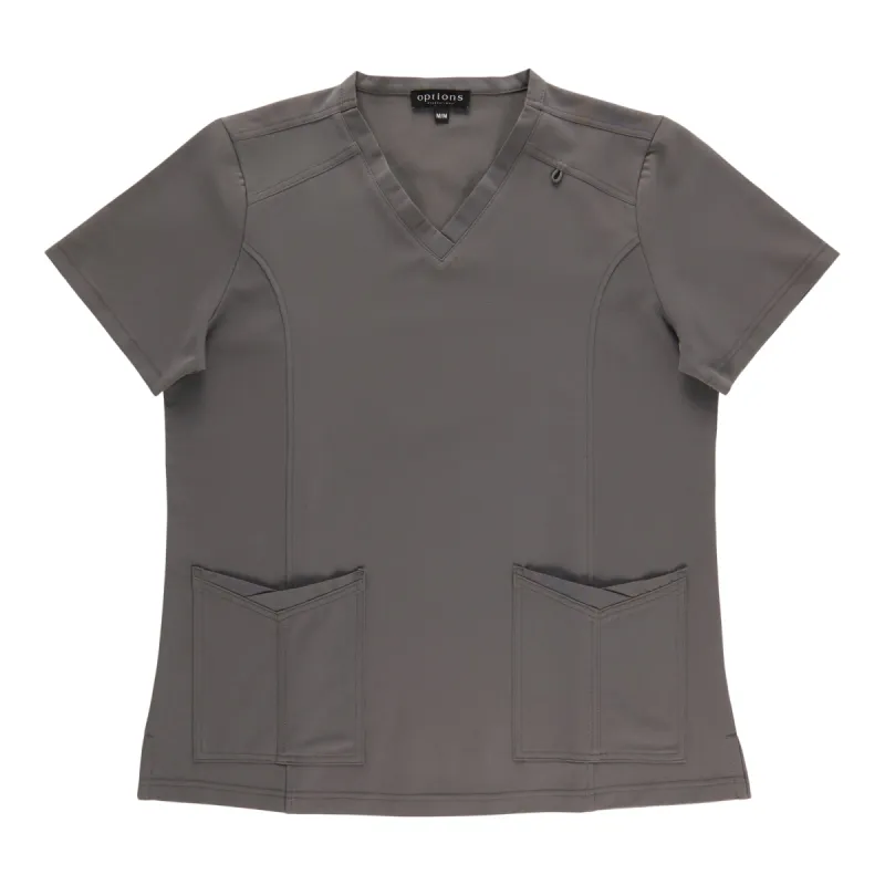 Options Women's Solid V-Neck Scrub Top sold by Giant Tiger