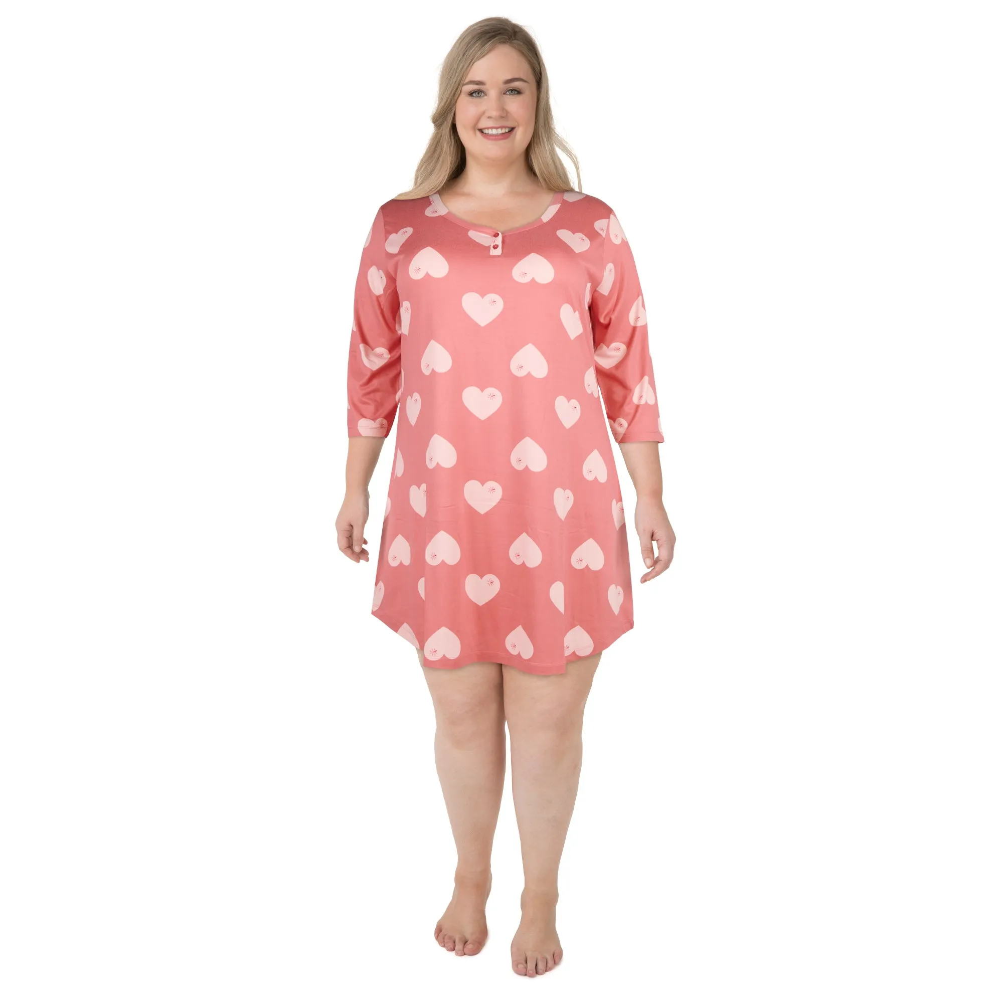 Cure Women's Plus V-Neck Sleepshirt sold by Giant Tiger product image thumbnail 3