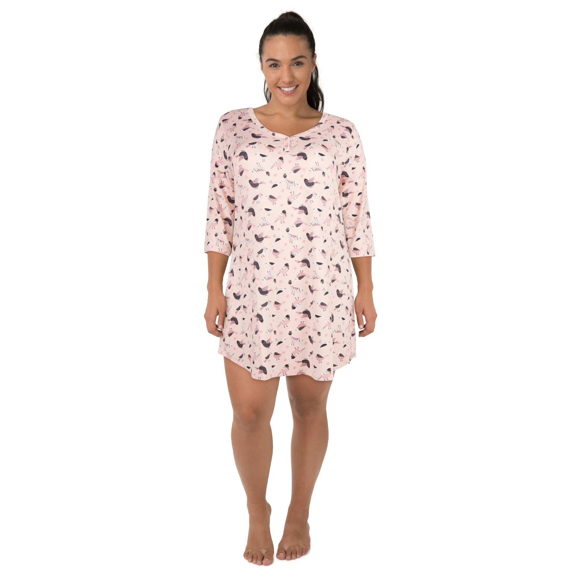 Cure Women's Plus V-Neck Sleepshirt sold by Giant Tiger product image thumbnail 2