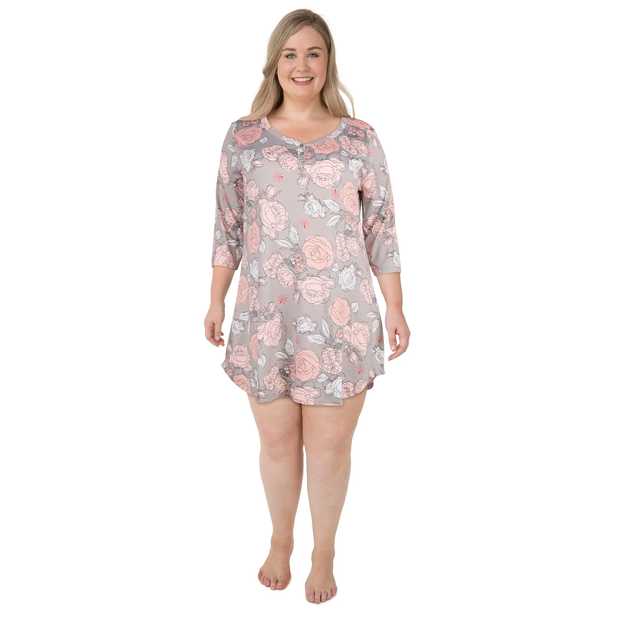 Cure Women's Plus V-Neck Sleepshirt sold by Giant Tiger