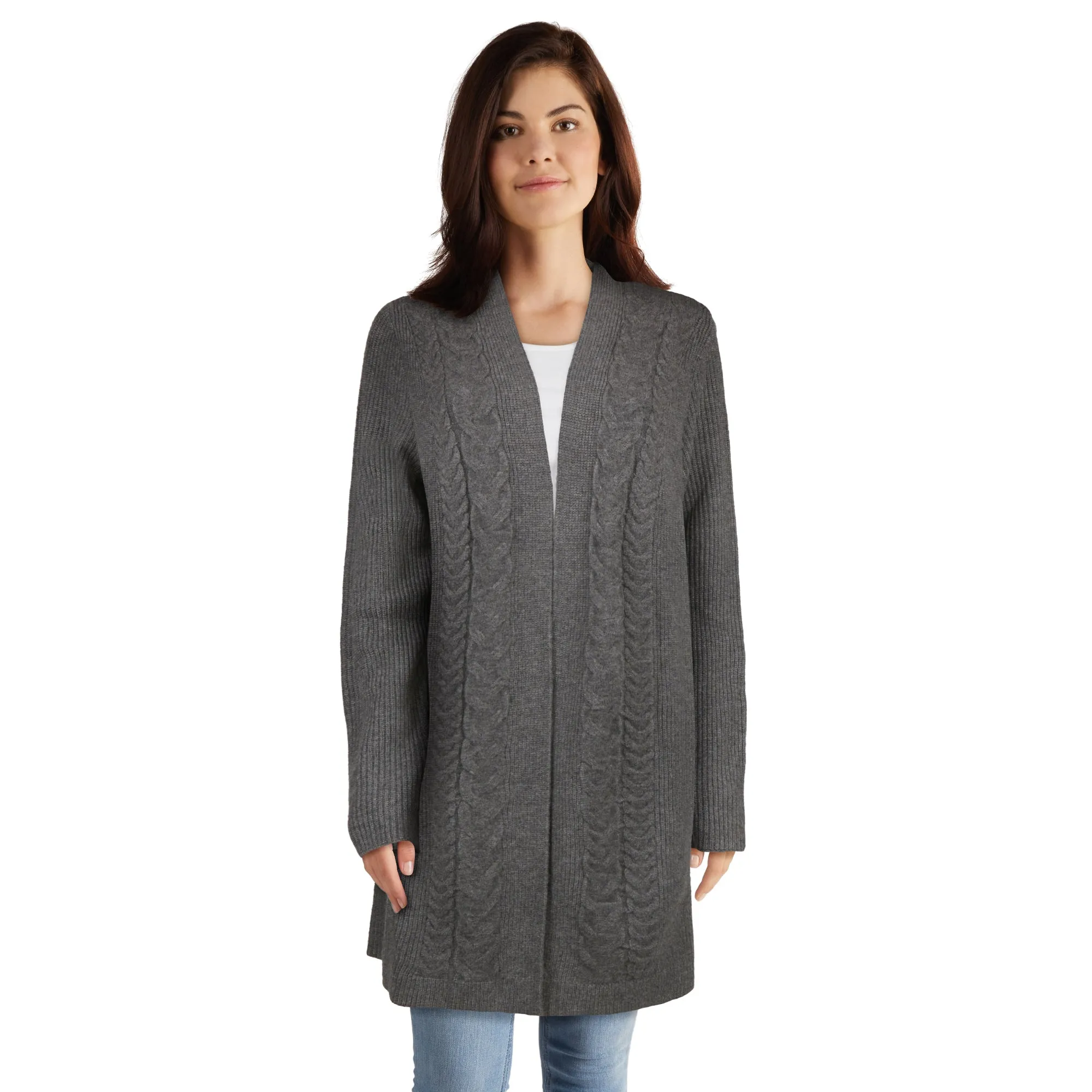 lily morgan Women's Long Cable Cardigan sold by Giant Tiger