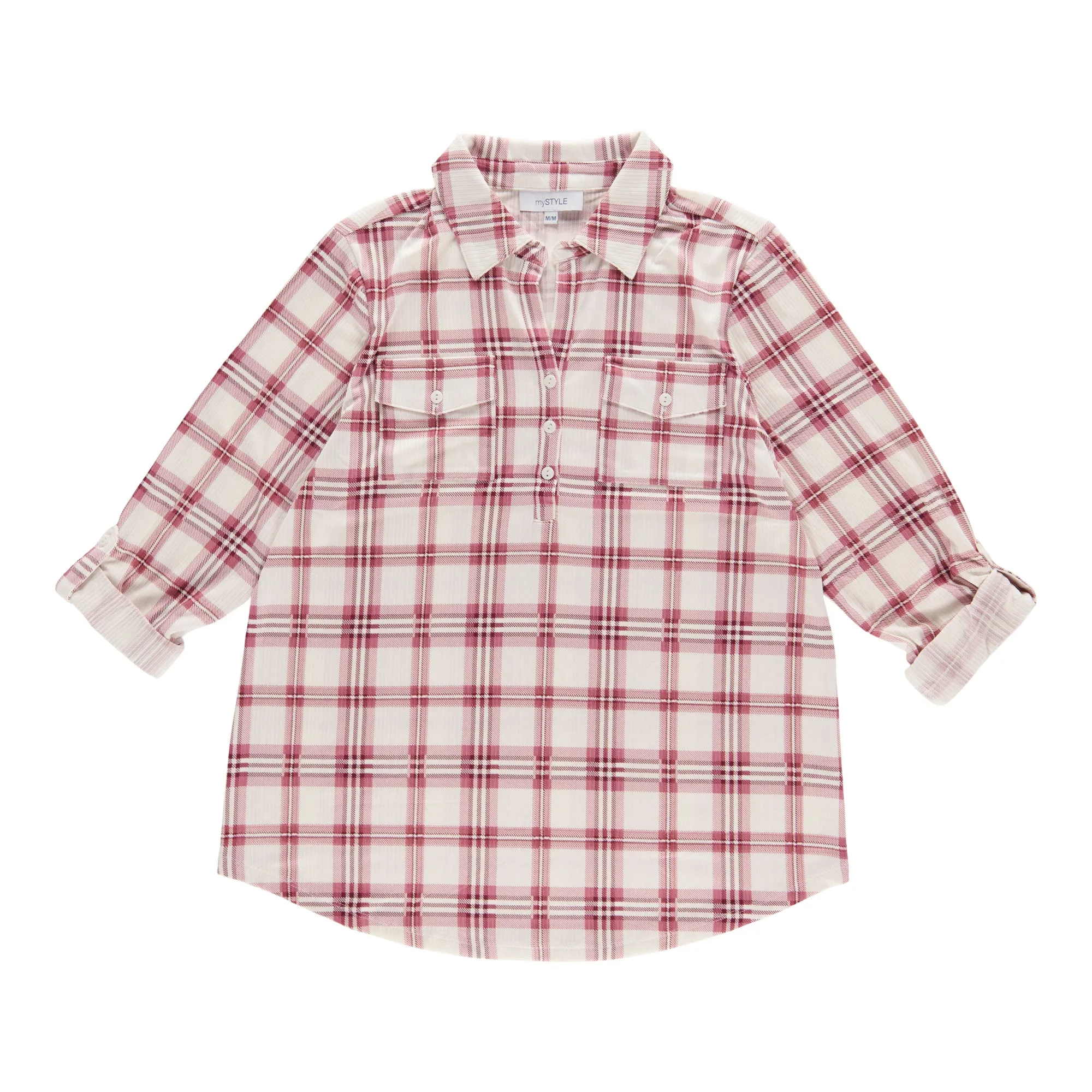 mySTYLE Women's Plaid Top sold by Giant Tiger
