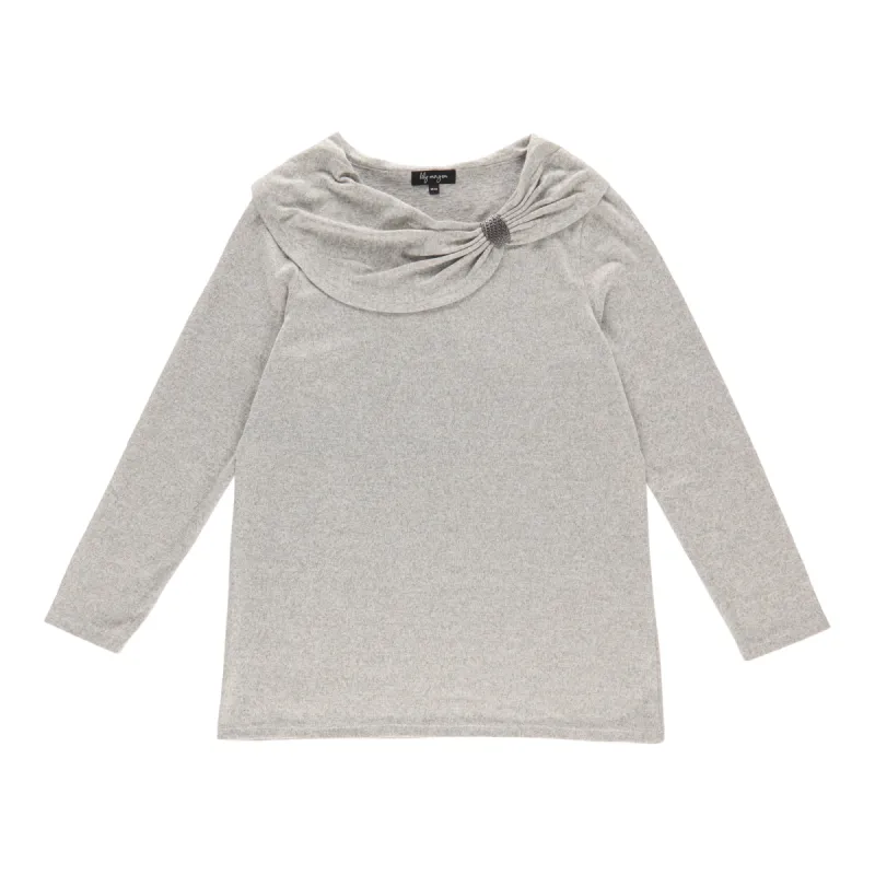 lily morgan Women's Sweater with Broach Detail sold by Giant Tiger