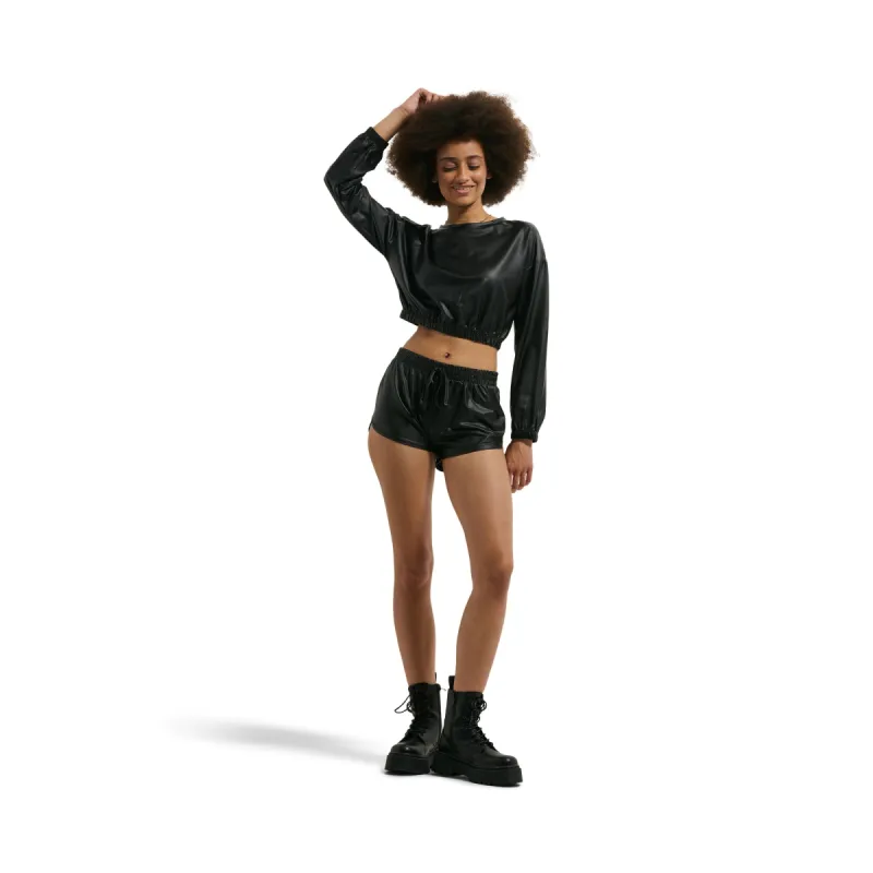 Women's Faux Leather Long Sleeve & Short Set sold by Giant Tiger