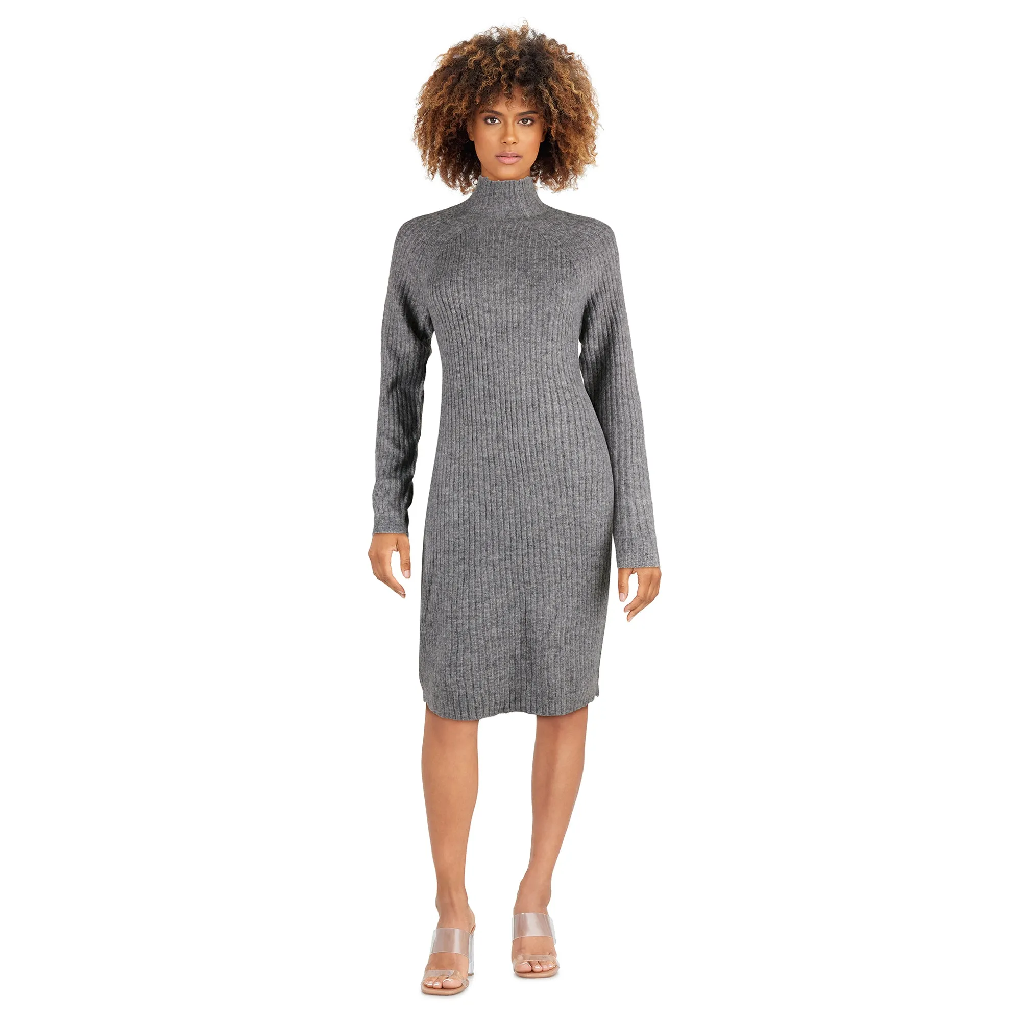 Women's Mock Neck Long Sleeve Sweater Dress sold by Giant Tiger