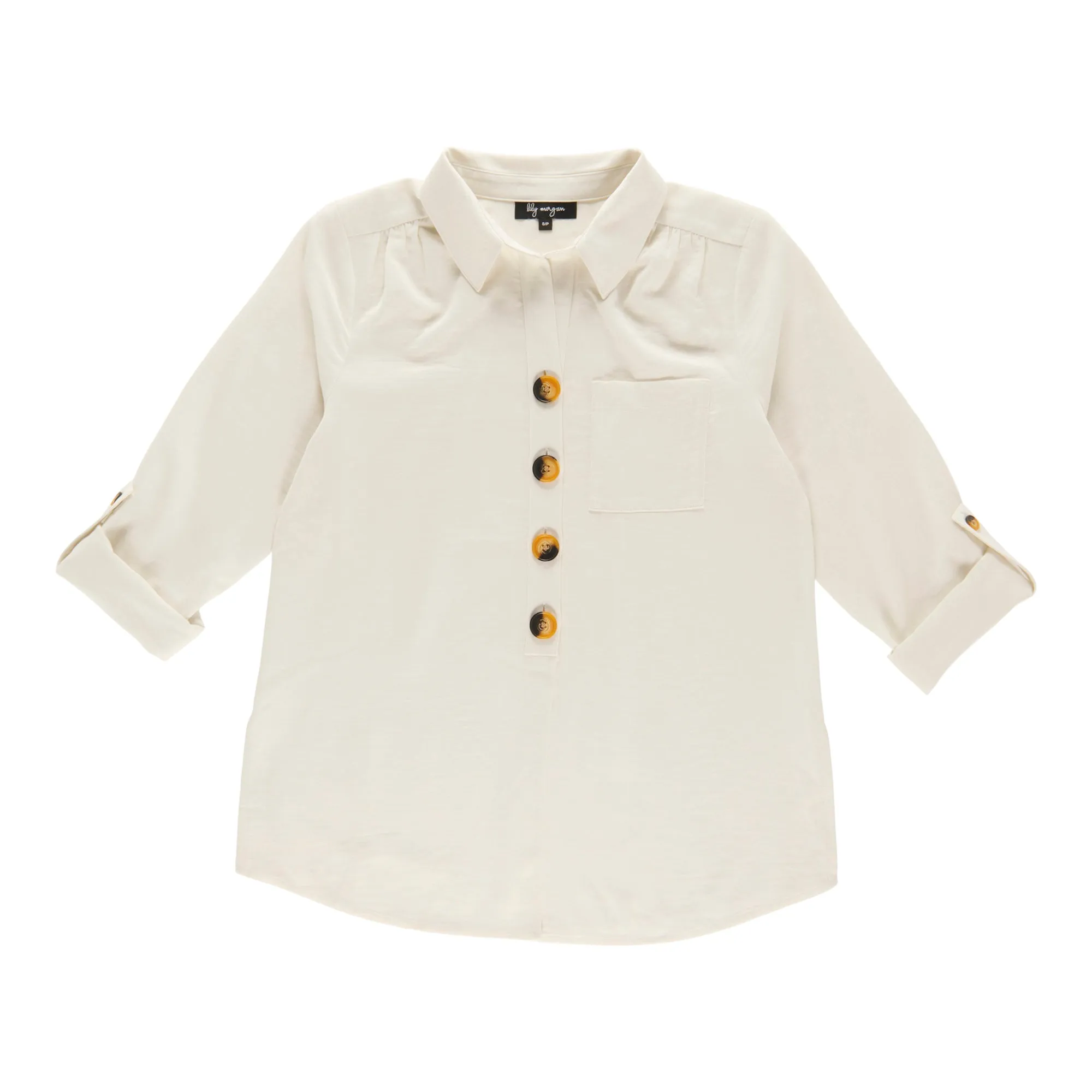 lily morgan Women's Big Button Blouse sold by Giant Tiger product image thumbnail 2