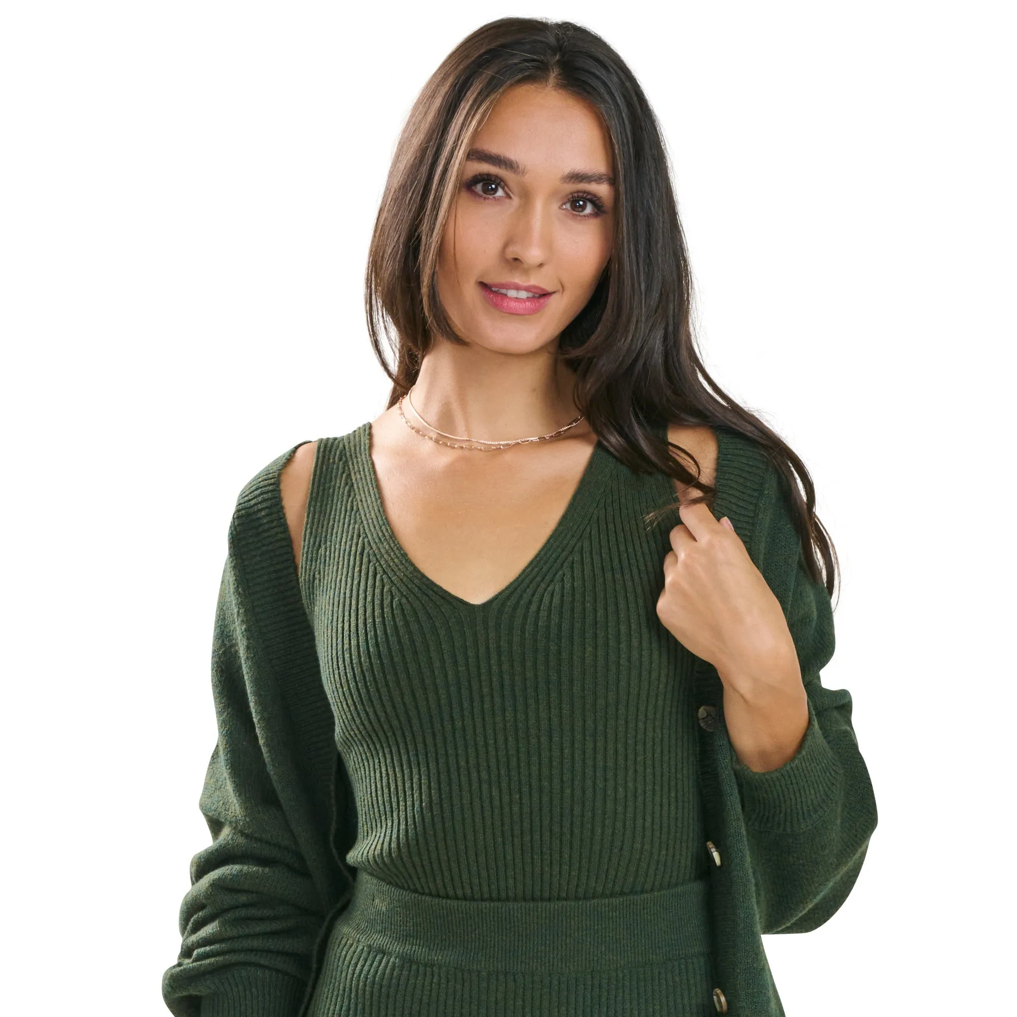 lily morgan Women's Ribbed V-Neck Tank sold by Giant Tiger product image thumbnail 4