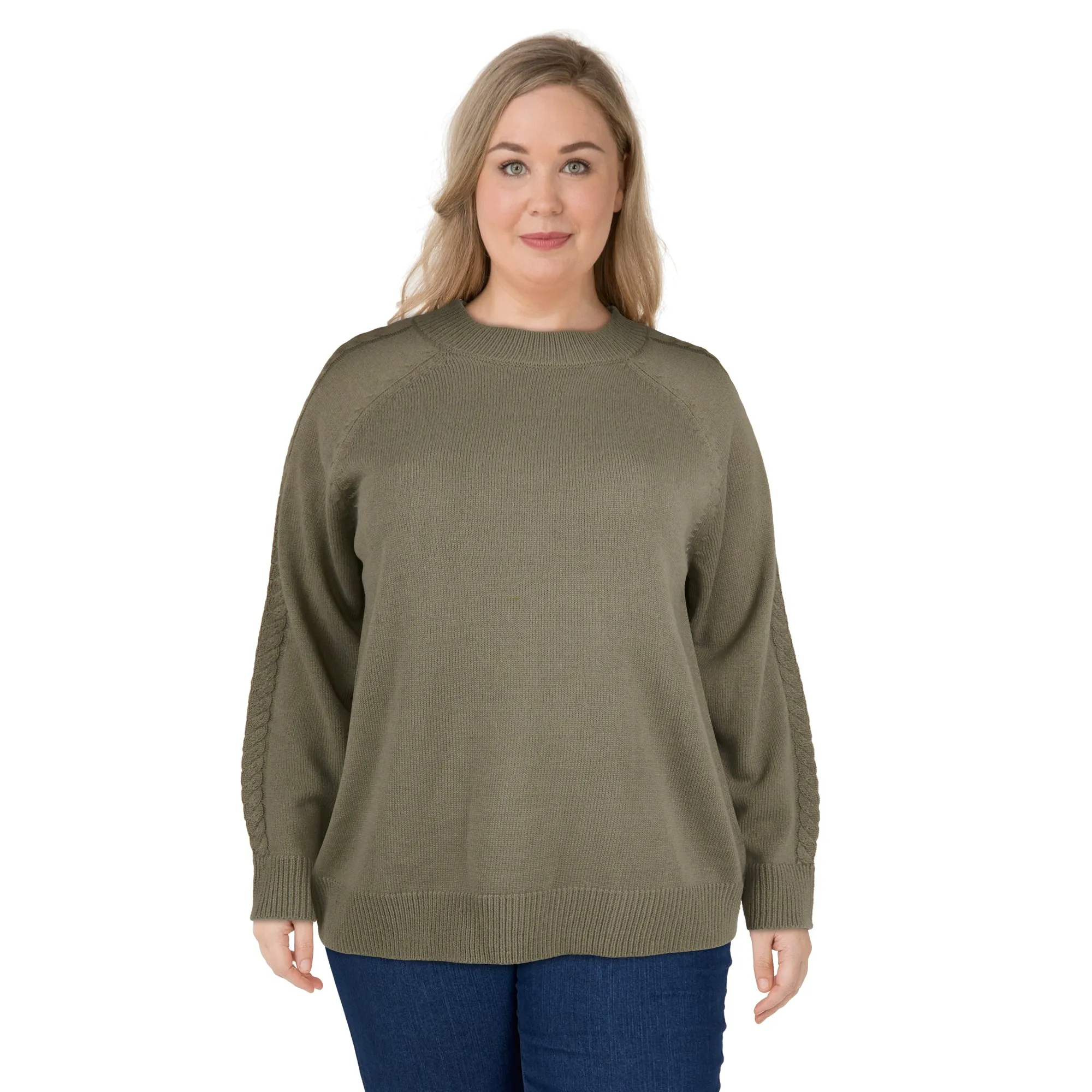 mySTYLE Women's Plus Cable Mock-Neck Sweater sold by Giant Tiger product image thumbnail 2