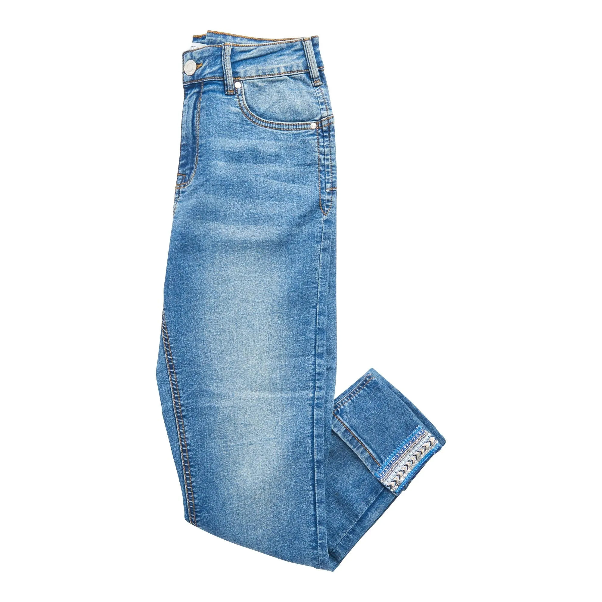 mySTYLE Women's Pretty Casual Hi-Waist Skinny Jeans, Light Blue sold by Giant Tiger