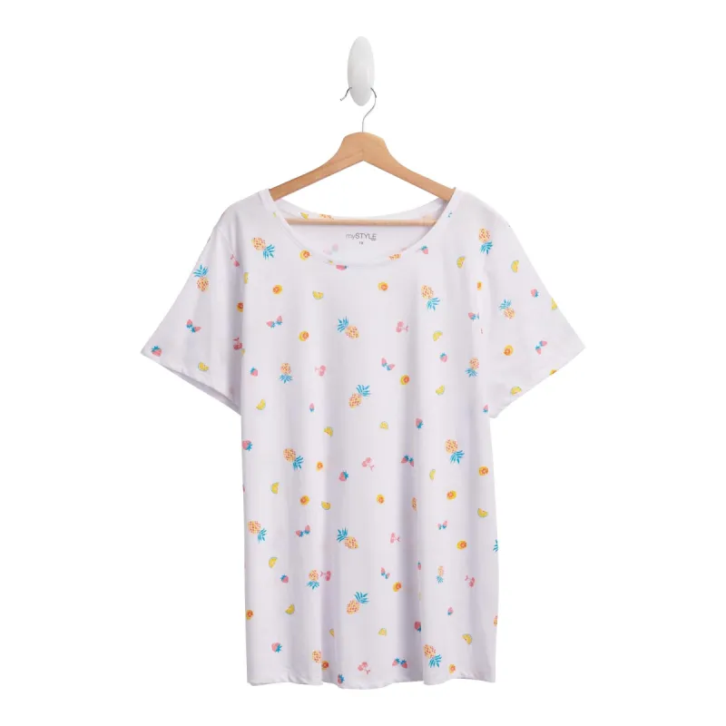 mySTYLE Women's Plus Scoop Neck Tee sold by Giant Tiger