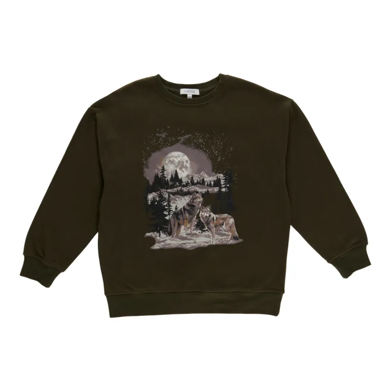 mySTYLE Women's Crew Neck Fleece Sweater sold by Giant Tiger