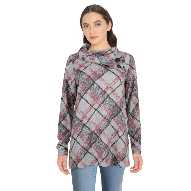 lily morgan Women's Top with Button Collar Details sold by Giant Tiger