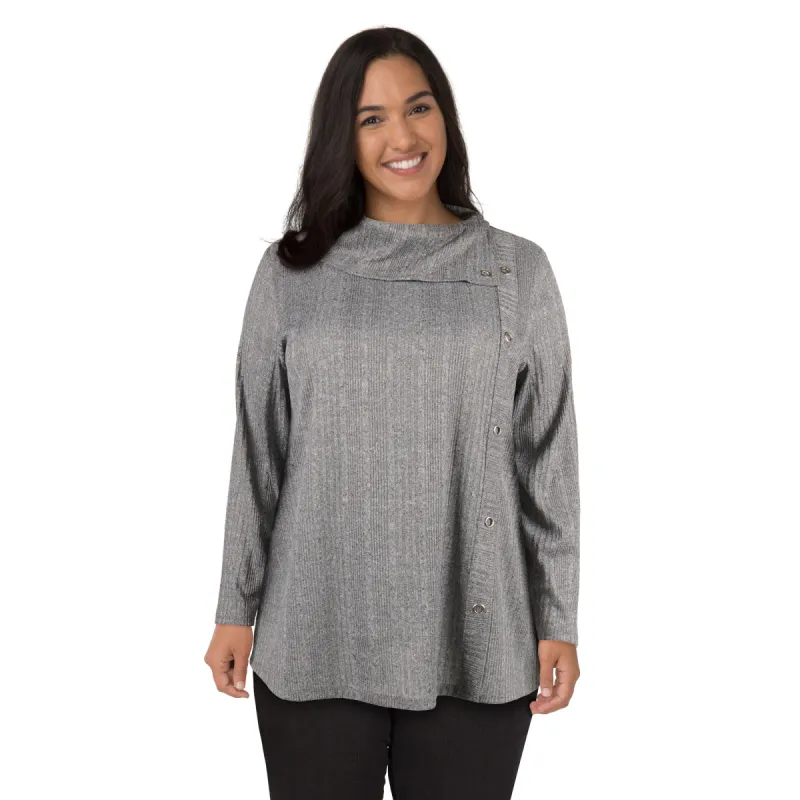 lily morgan Women's Plus Sweater with Silver Grommet Details sold by Giant Tiger