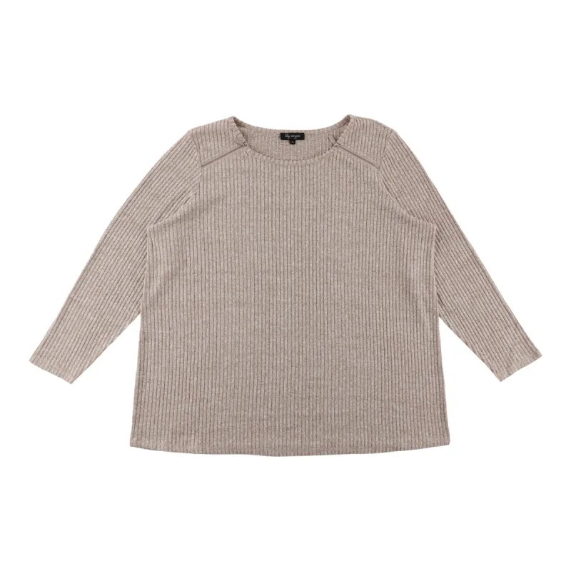 lily morgan Women's Plus Top with Zipper Detail sold by Giant Tiger