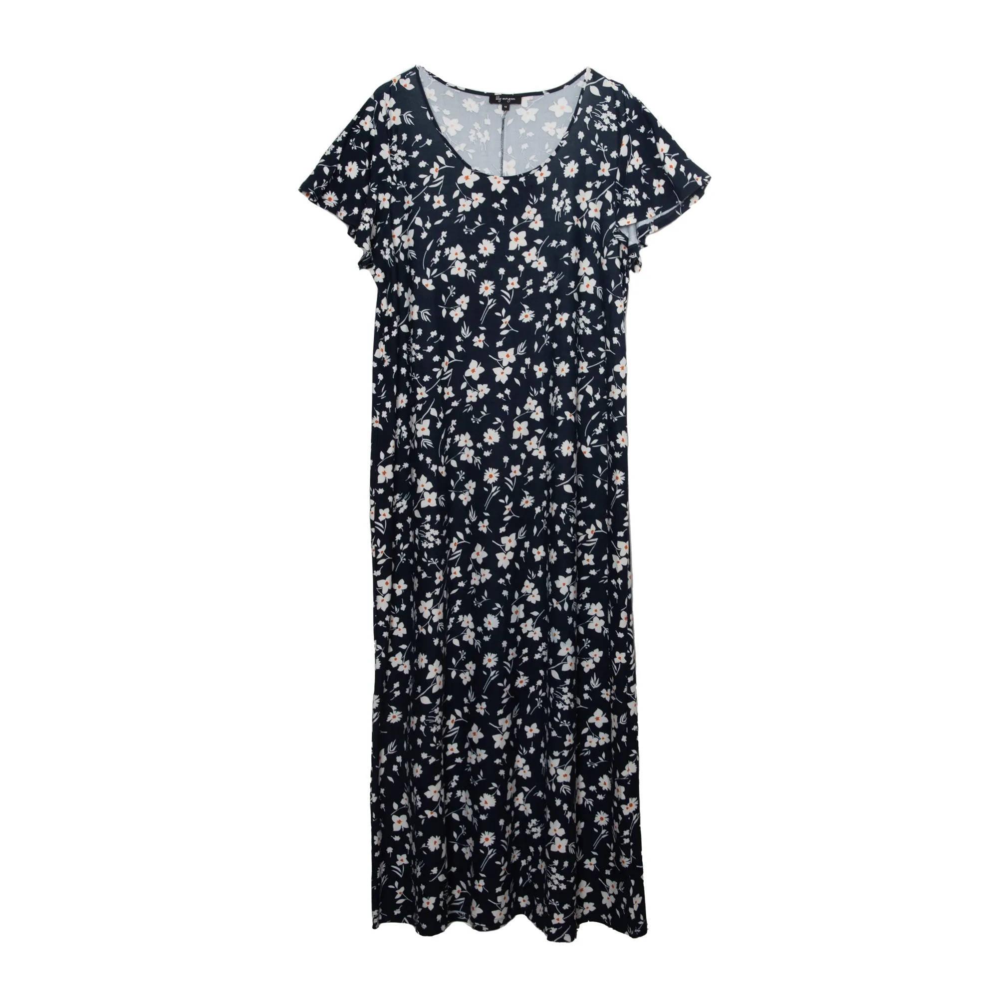 lily morgan Women's Plus Flutter Sleeve Maxi Dress sold by Giant Tiger product image thumbnail 2