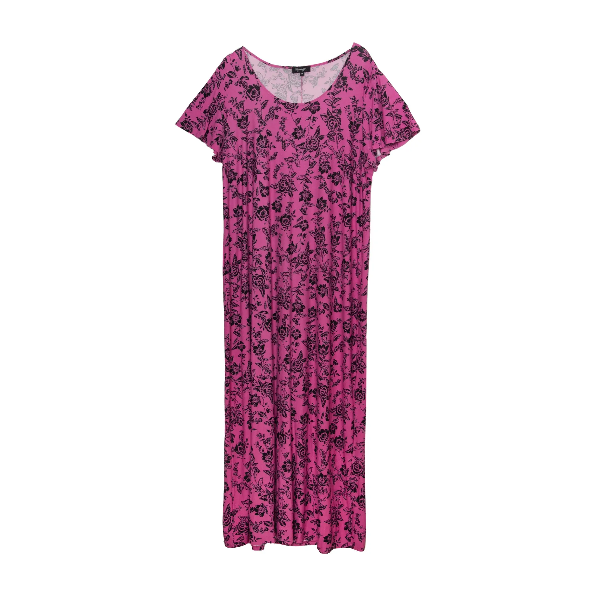 lily morgan Women's Plus Flutter Sleeve Maxi Dress sold by Giant Tiger product image thumbnail 4