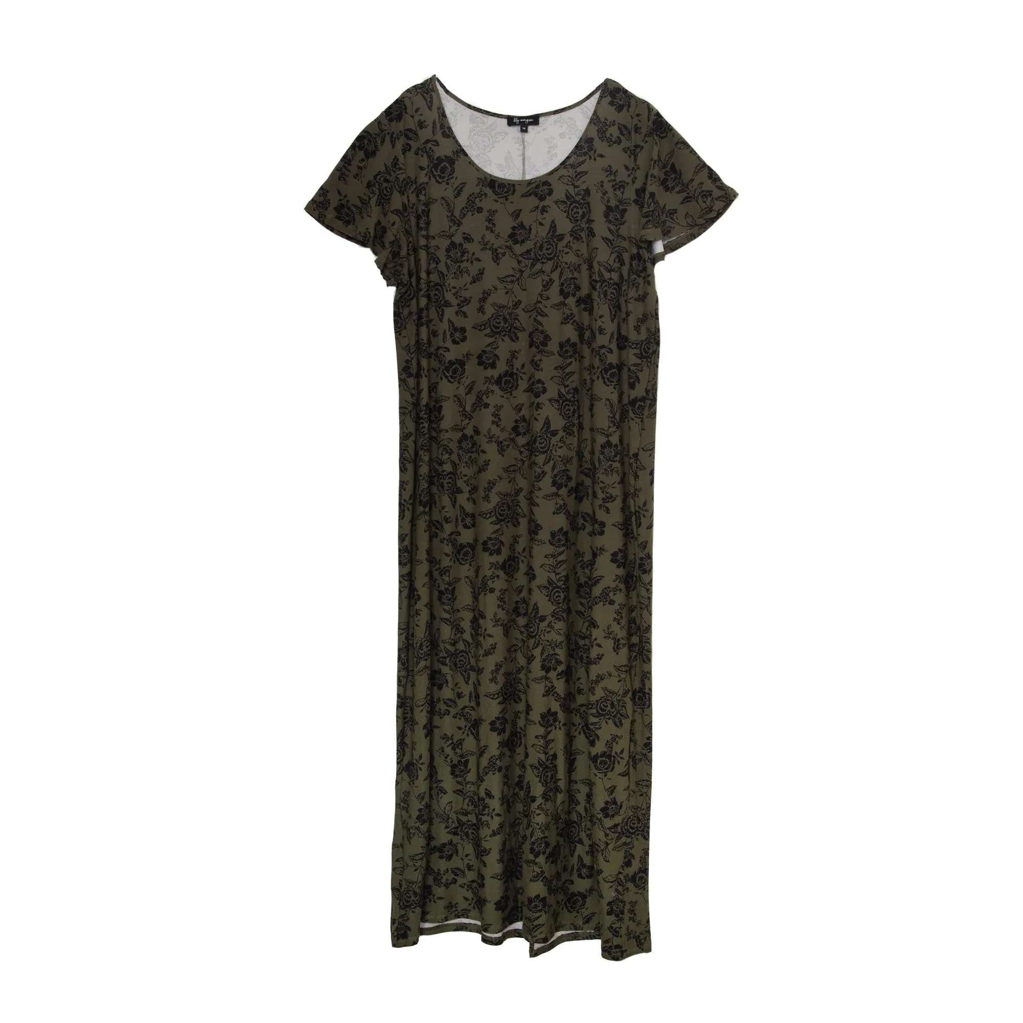 lily morgan Women's Plus Flutter Sleeve Maxi Dress sold by Giant Tiger product image thumbnail 3