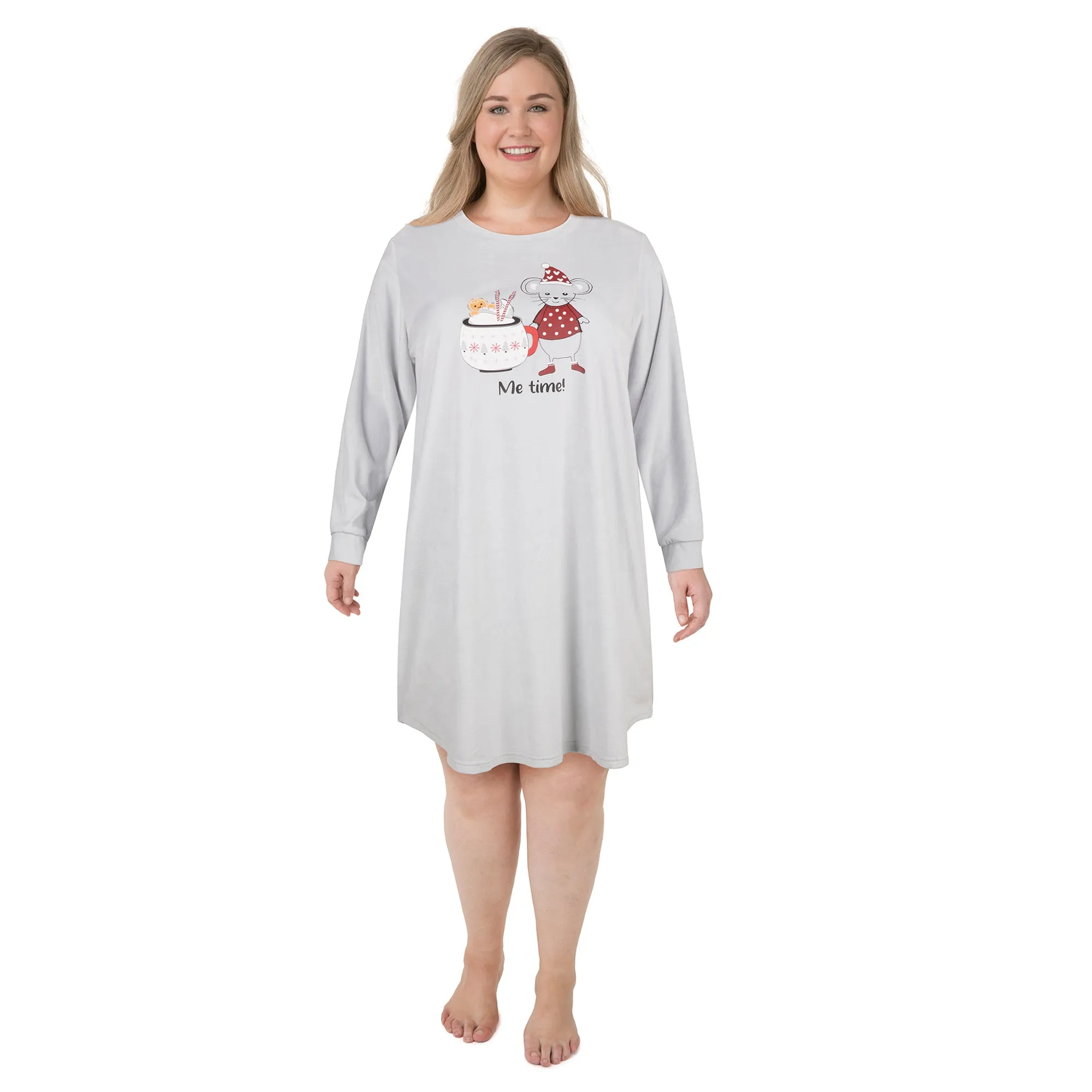 Carisma Women's Plus Screen Printed Velour Sleepshirt sold by Giant Tiger