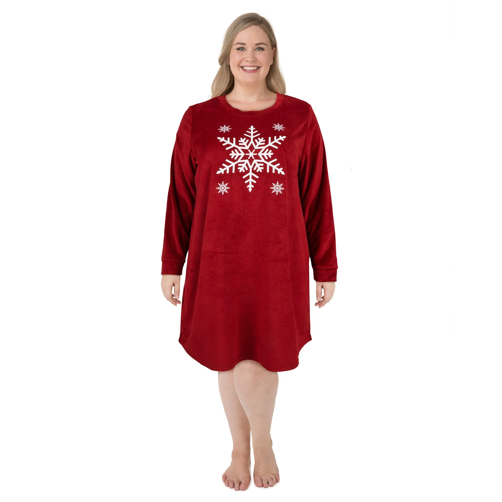 Carisma Women's Plus Screen Printed Velour Sleepshirt sold by Giant Tiger product image thumbnail 2