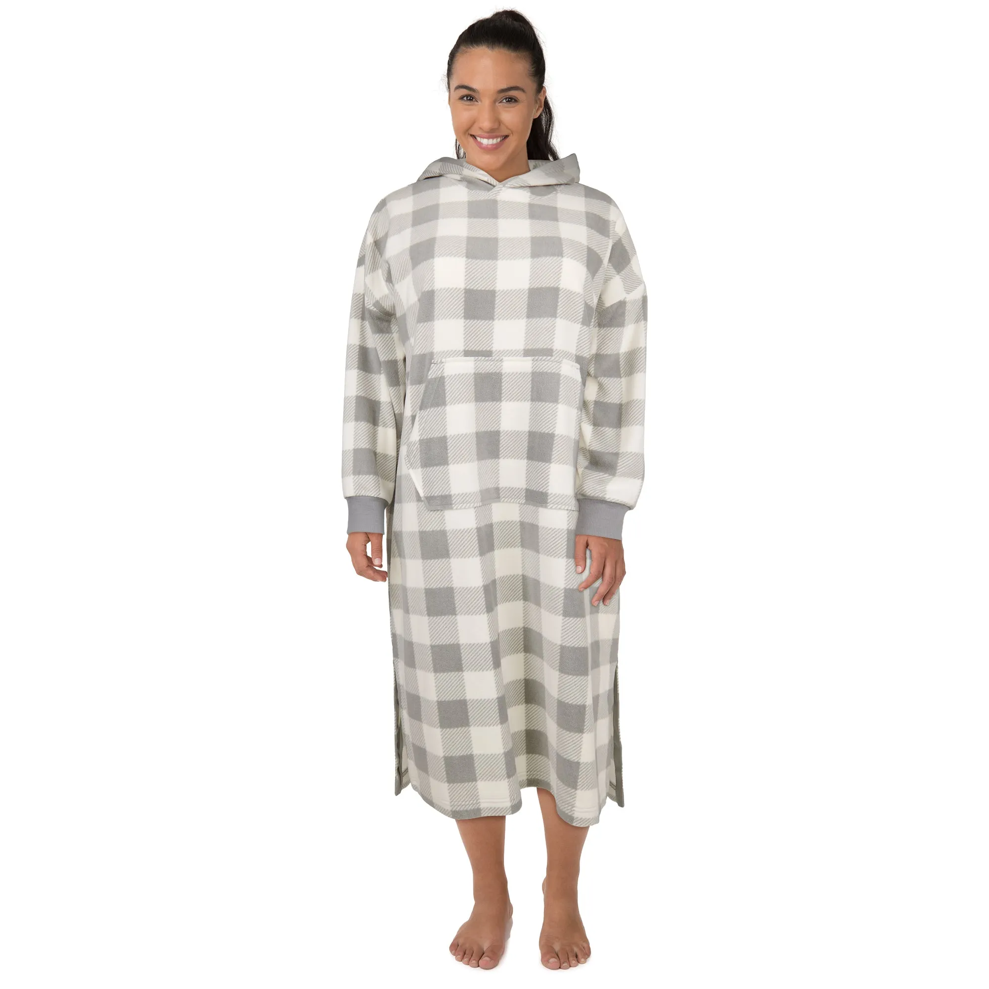 Carisma Women's Plus Hooded Micropolar Full-Length Sleepshirt sold by Giant Tiger product image thumbnail 3