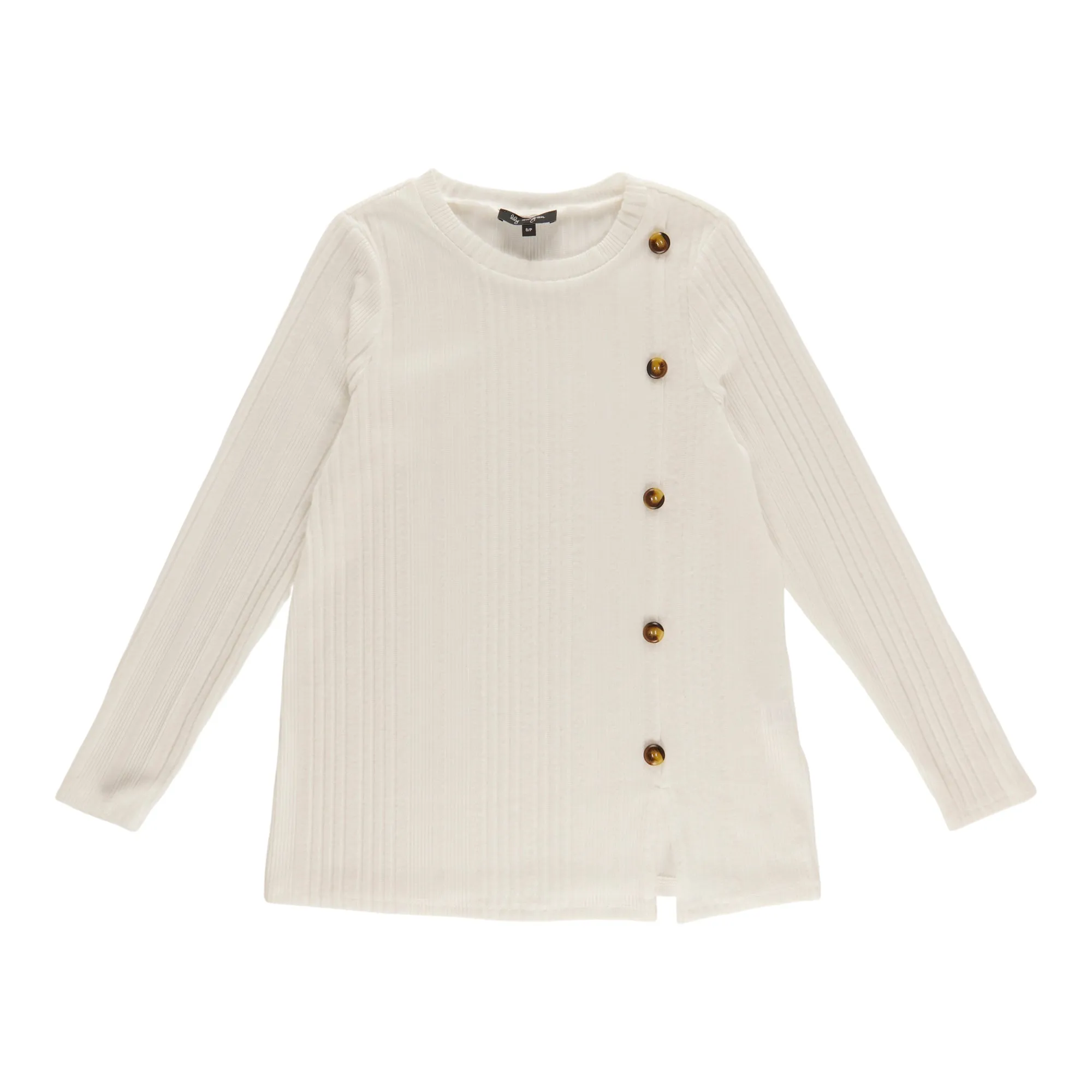 lily morgan Women's Ribbed Top with Side Buttons sold by Giant Tiger product image thumbnail 2