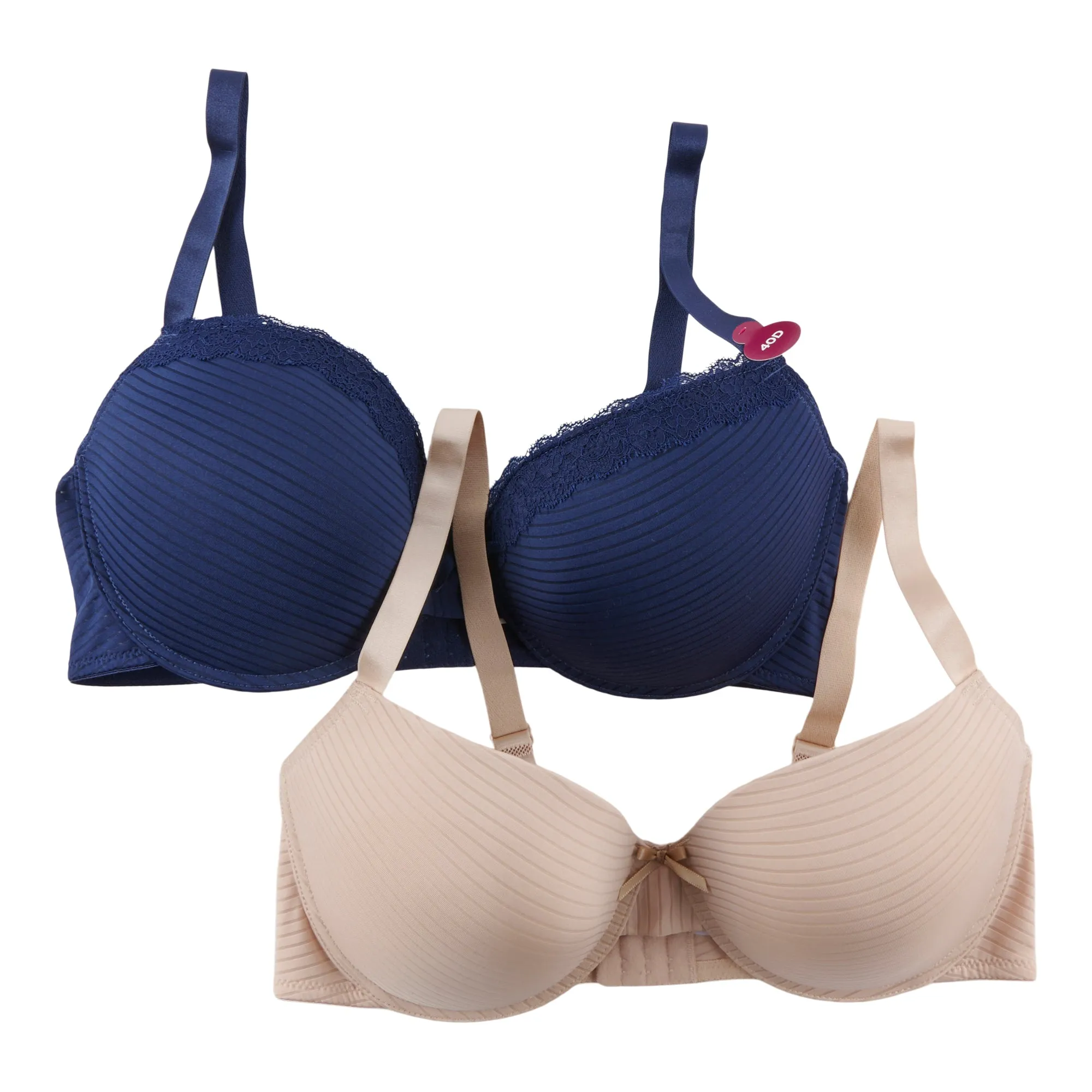 Carisma Women's Plus Shadow Stripe Bra, 2-Pack sold by Giant Tiger