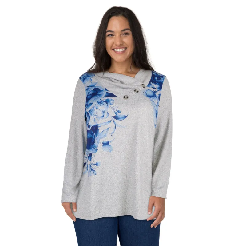 lily morgan Women's Plus Split Neck Top sold by Giant Tiger