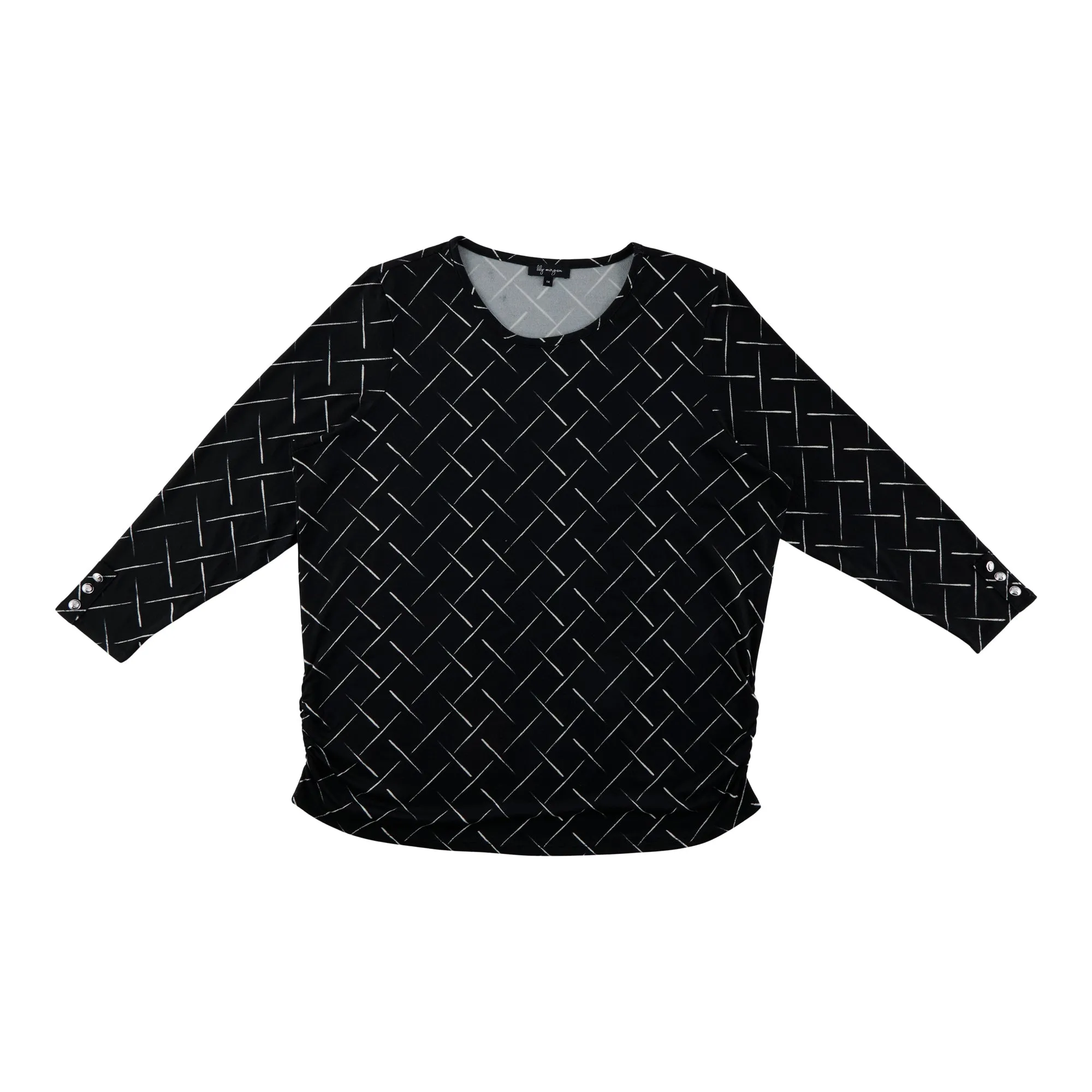 lily morgan Women's Plus Top with Sleeve Button Detail sold by Giant Tiger product image thumbnail 3