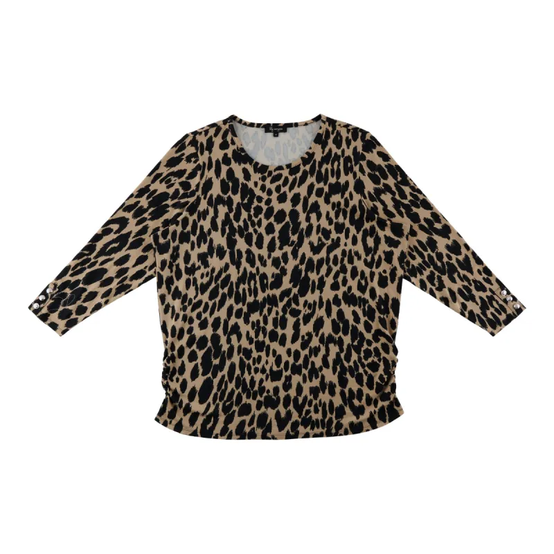 lily morgan Women's Plus Top with Sleeve Button Detail sold by Giant Tiger