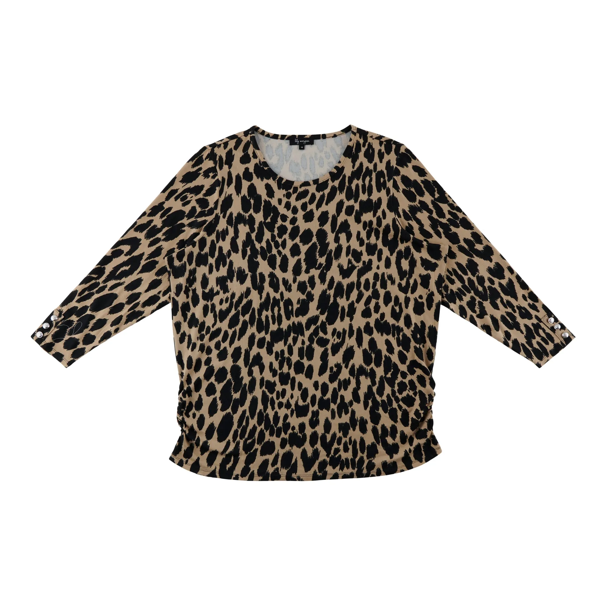 lily morgan Women's Plus Top with Sleeve Button Detail sold by Giant Tiger