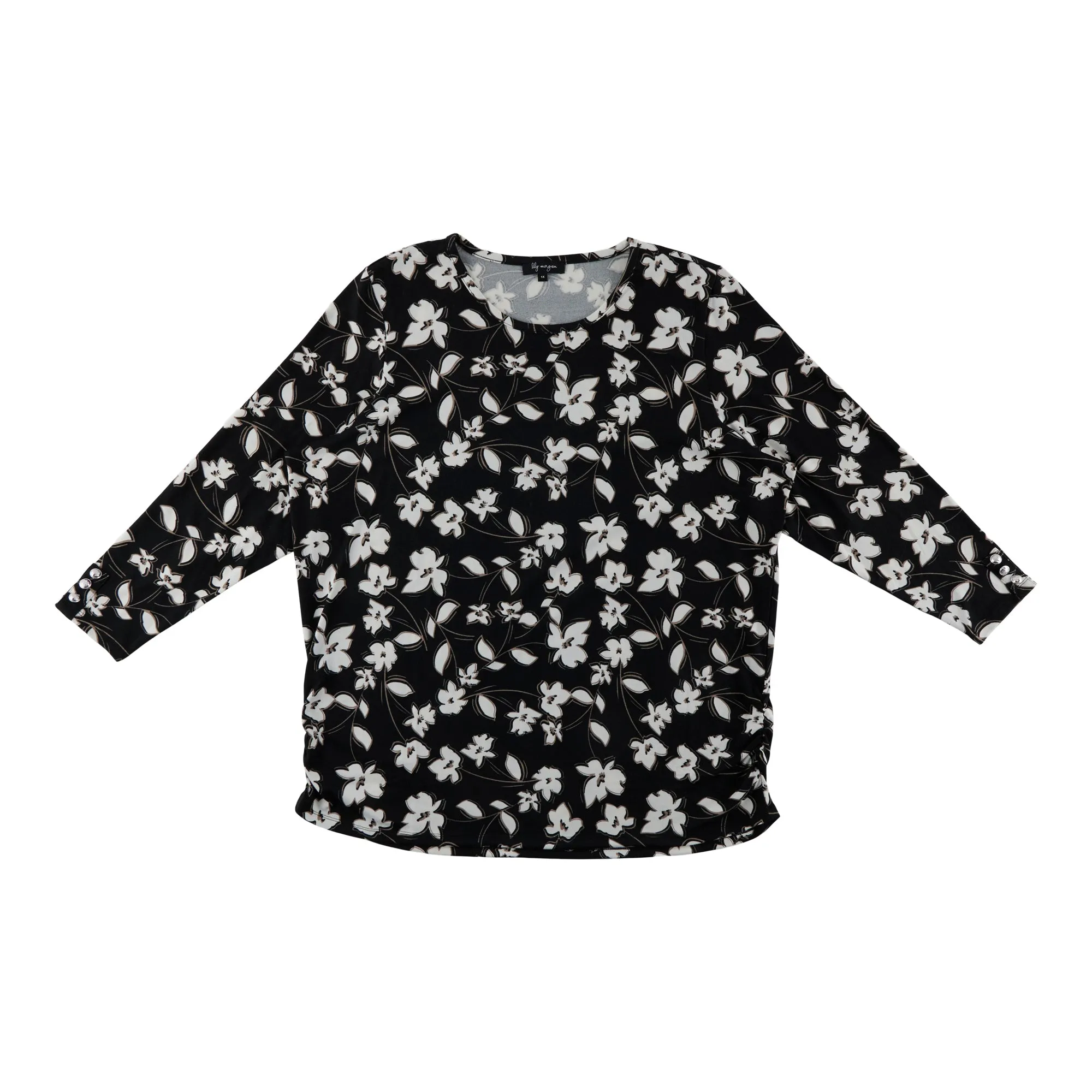 lily morgan Women's Plus Top with Sleeve Button Detail sold by Giant Tiger product image thumbnail 2