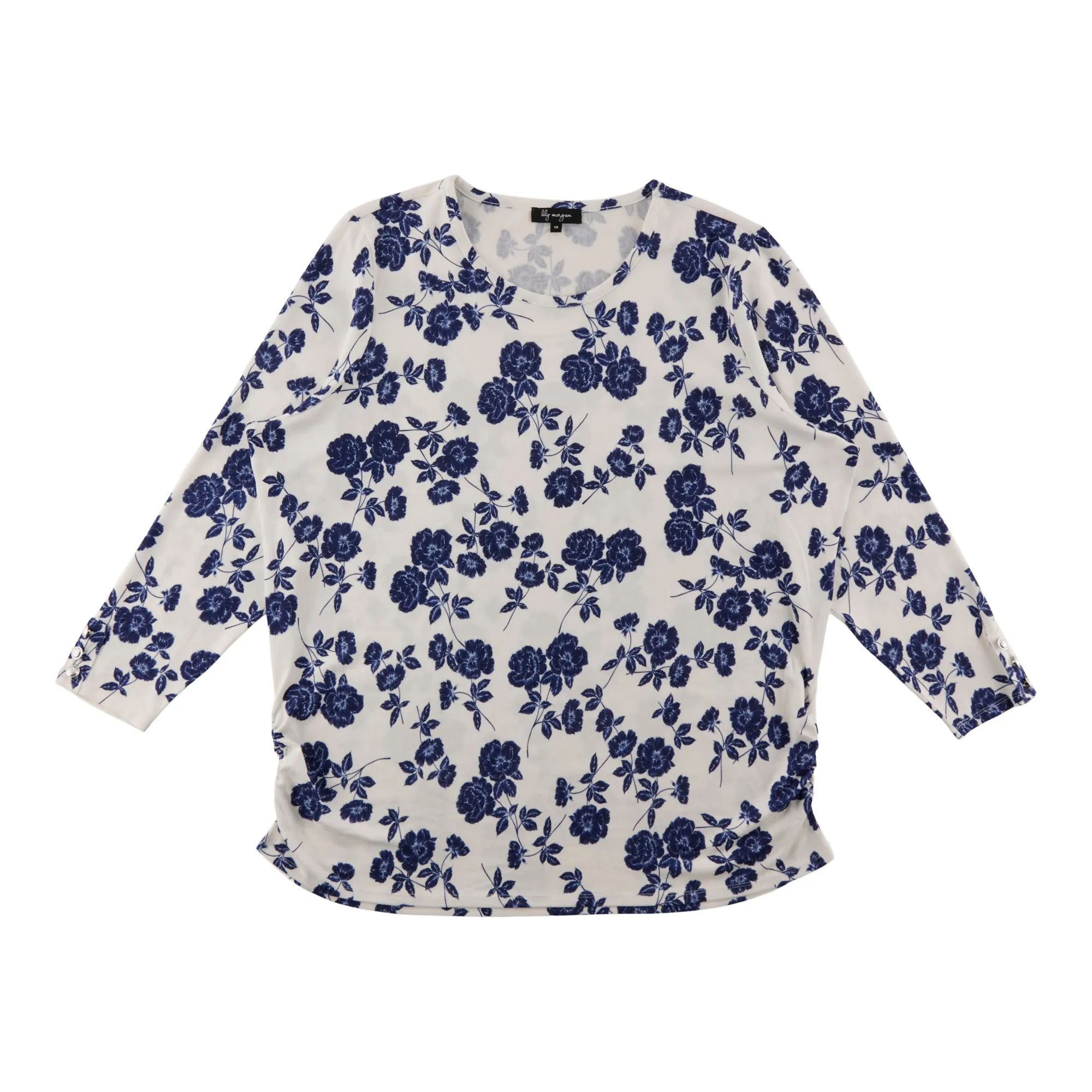 lily morgan Women's Plus Top with Sleeve Button Detail sold by Giant Tiger product image thumbnail 4