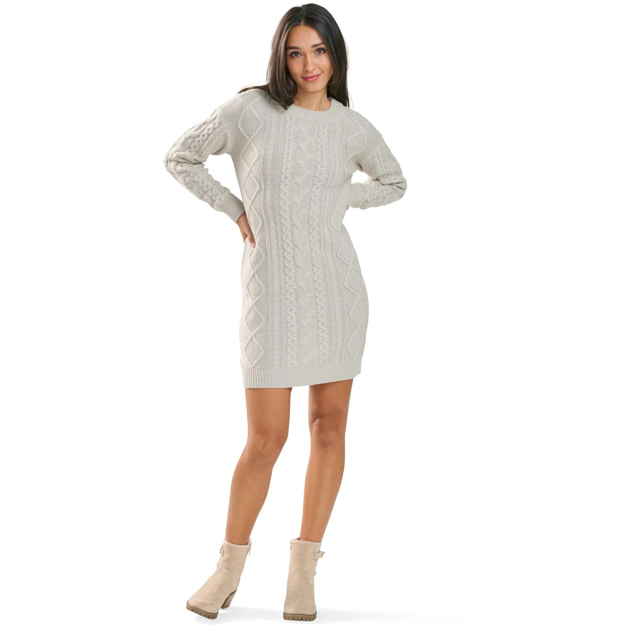 lily morgan Women's Cable Sweater Dress sold by Giant Tiger