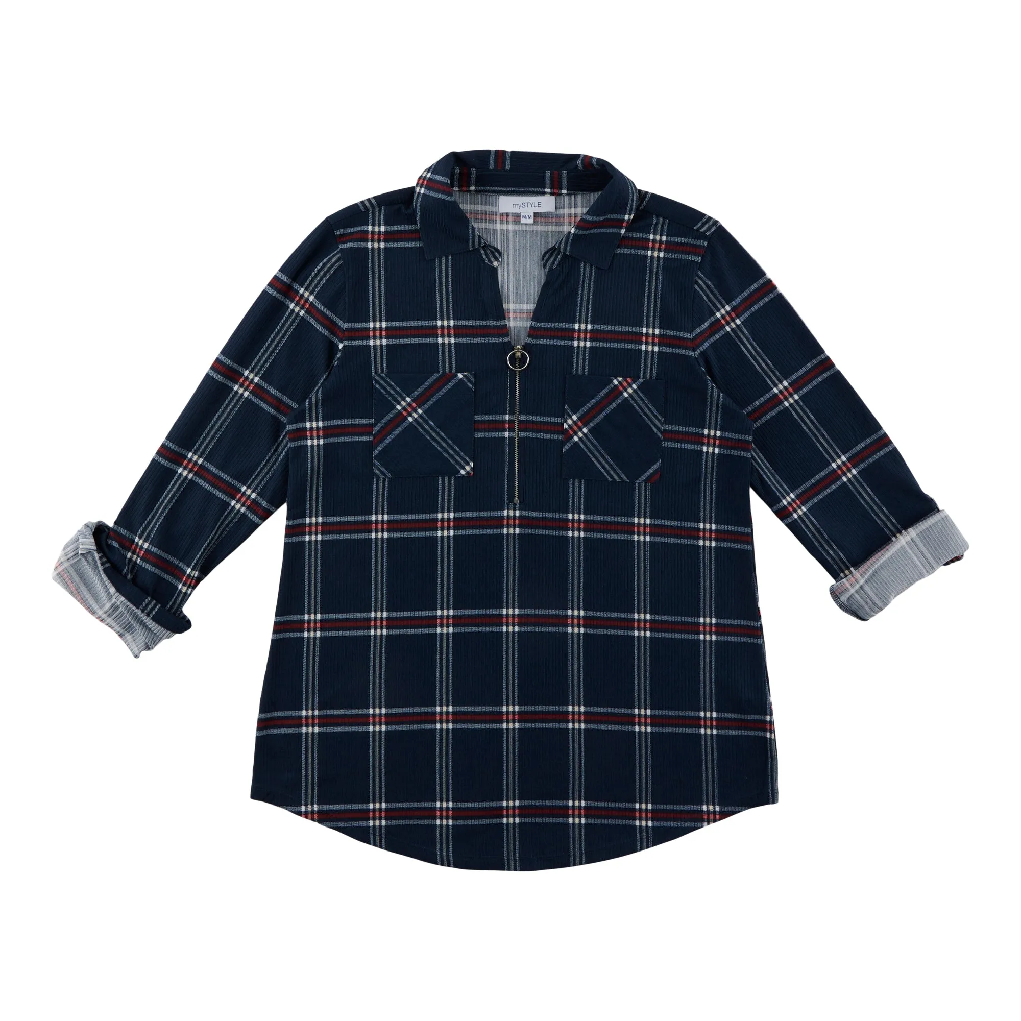 mySTYLE Women's Plaid Knit Top sold by Giant Tiger