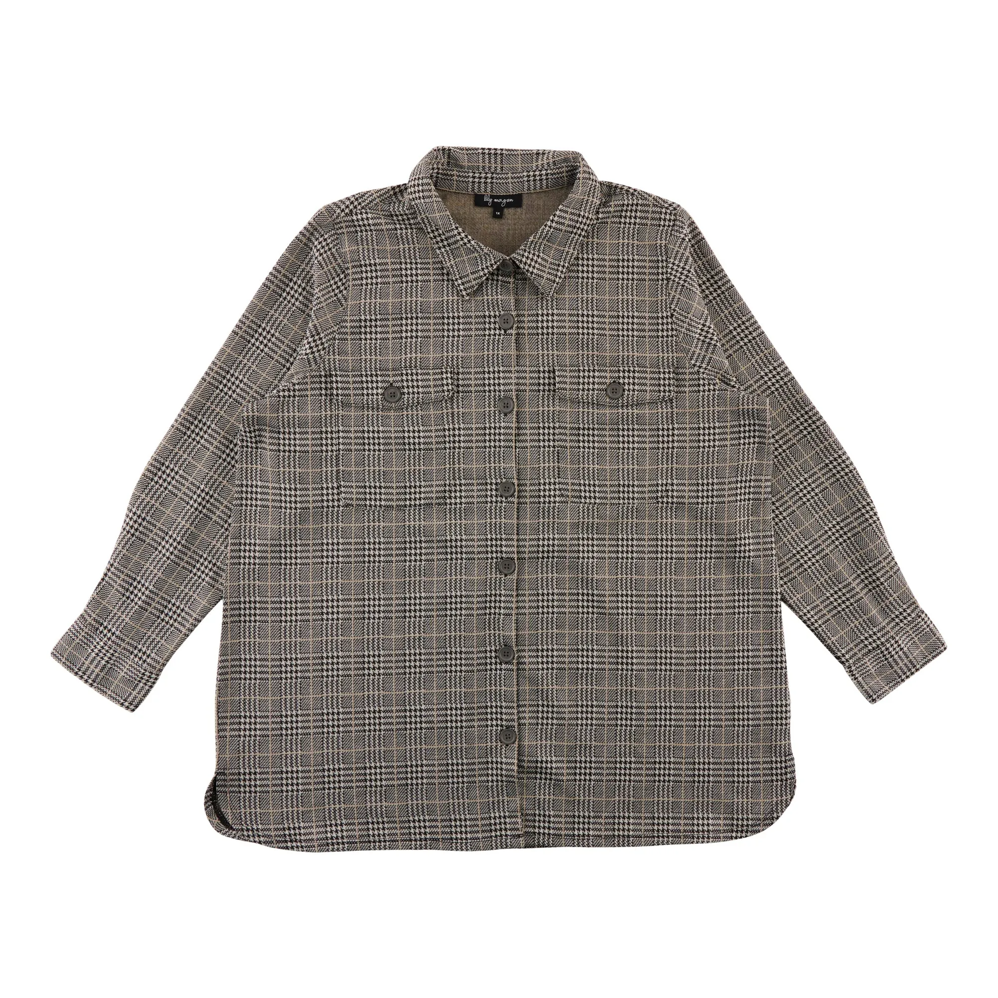 lily morgan Women's Plus Plaid Blouse sold by Giant Tiger product image thumbnail 2