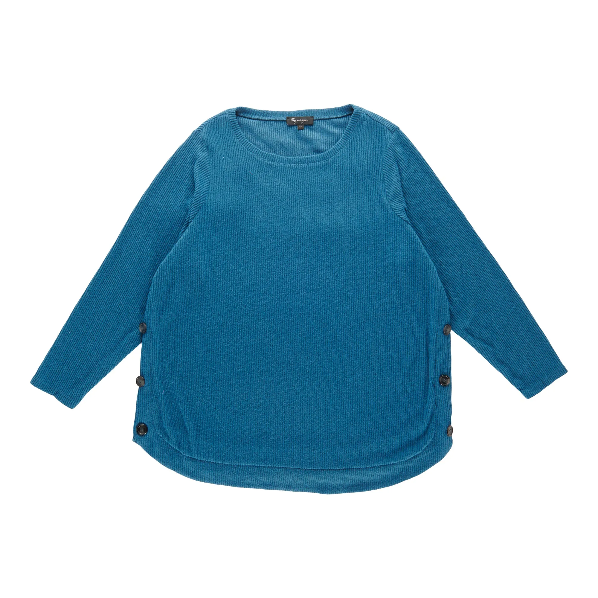 lily morgan Women's Plus Top with Ribbed Details sold by Giant Tiger product image thumbnail 4