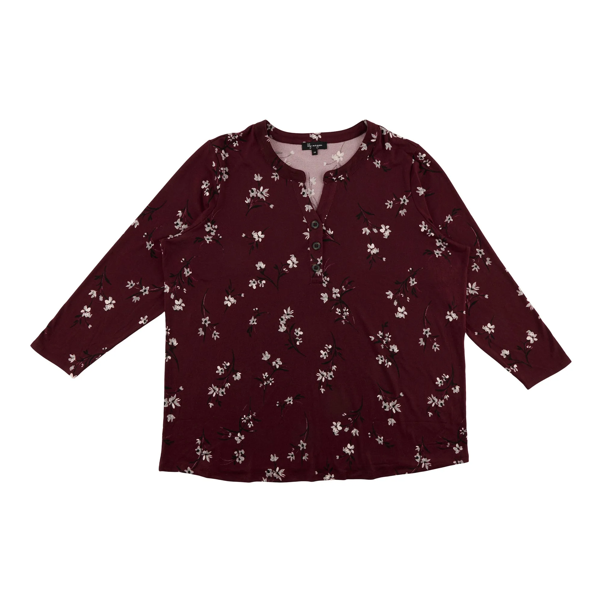 lily morgan Women's Plus Top with Front Buttons Details sold by Giant Tiger product image thumbnail 3