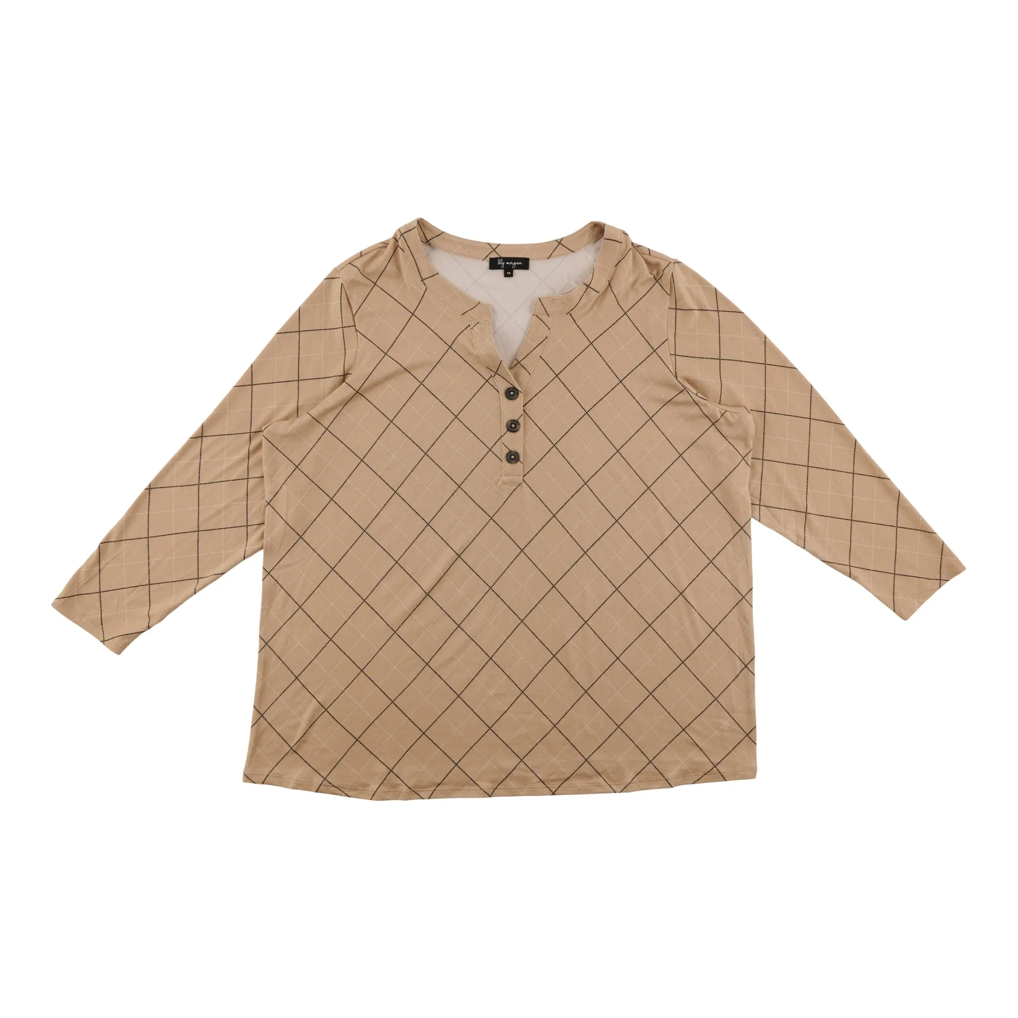 lily morgan Women's Plus Top with Front Buttons Details sold by Giant Tiger product image thumbnail 2