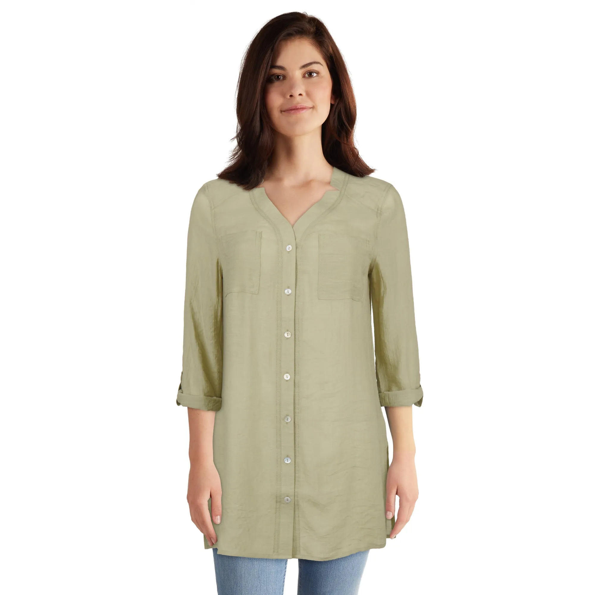 lily morgan Women's Crinkle Blouse sold by Giant Tiger product image thumbnail 2