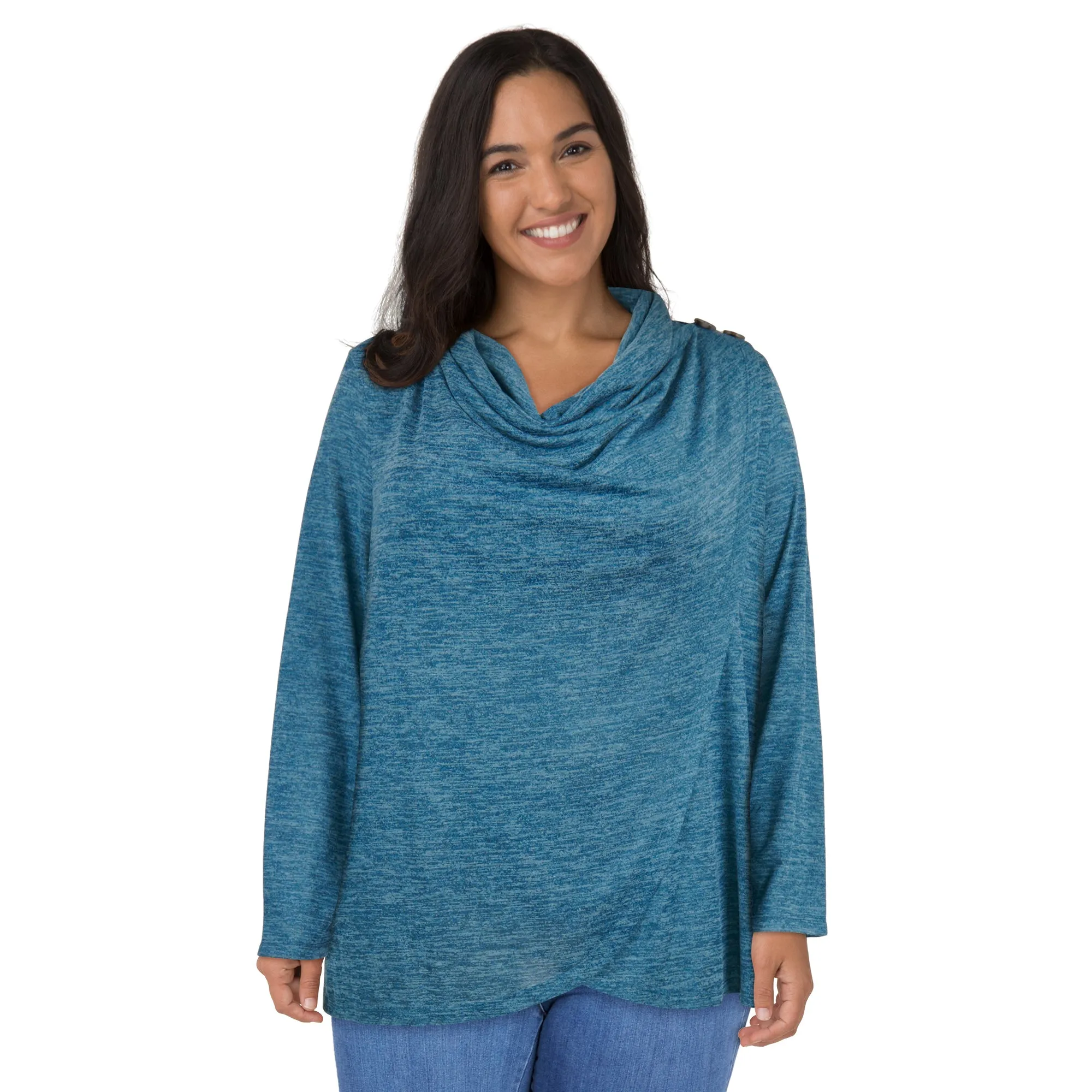 lily morgan Women's Plus Top with Crossover Detail sold by Giant Tiger product image thumbnail 3