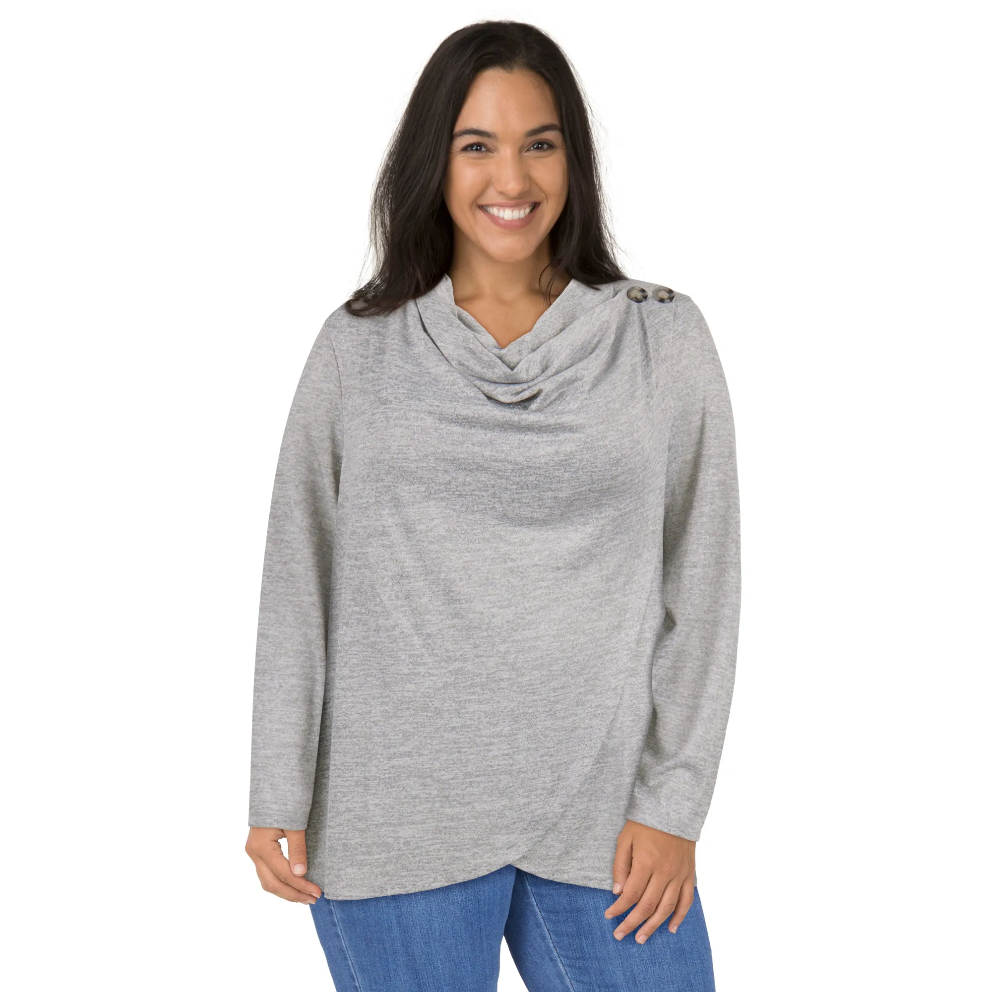 lily morgan Women's Plus Top with Crossover Detail sold by Giant Tiger product image thumbnail 2