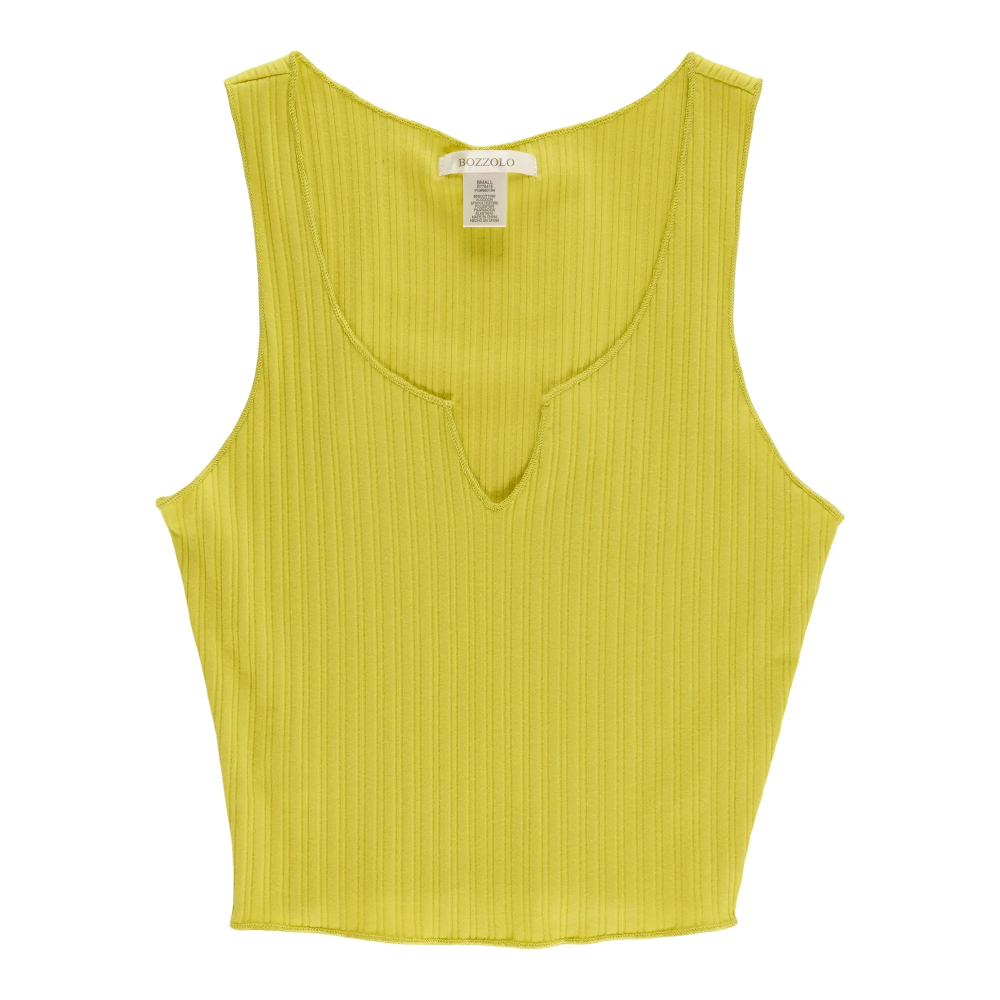 Women's Ribbed Cropped Notched Tank Top sold by Giant Tiger