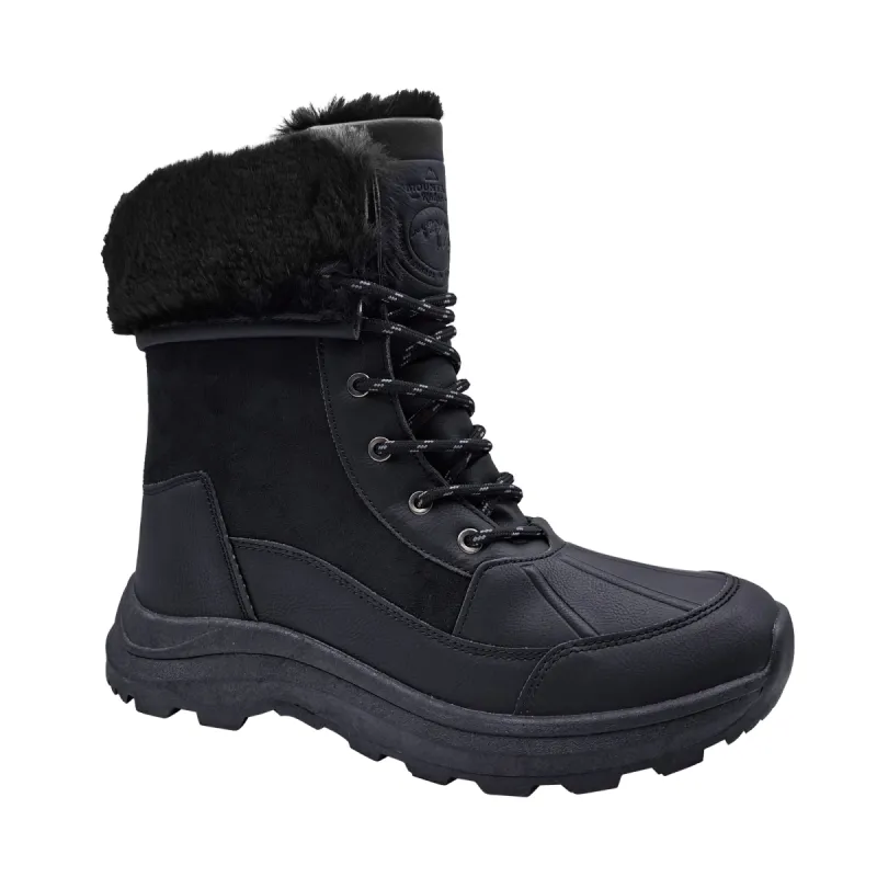 Mountain Ridge Women's Mix Media Boots, Black, -20°C sold by Giant Tiger