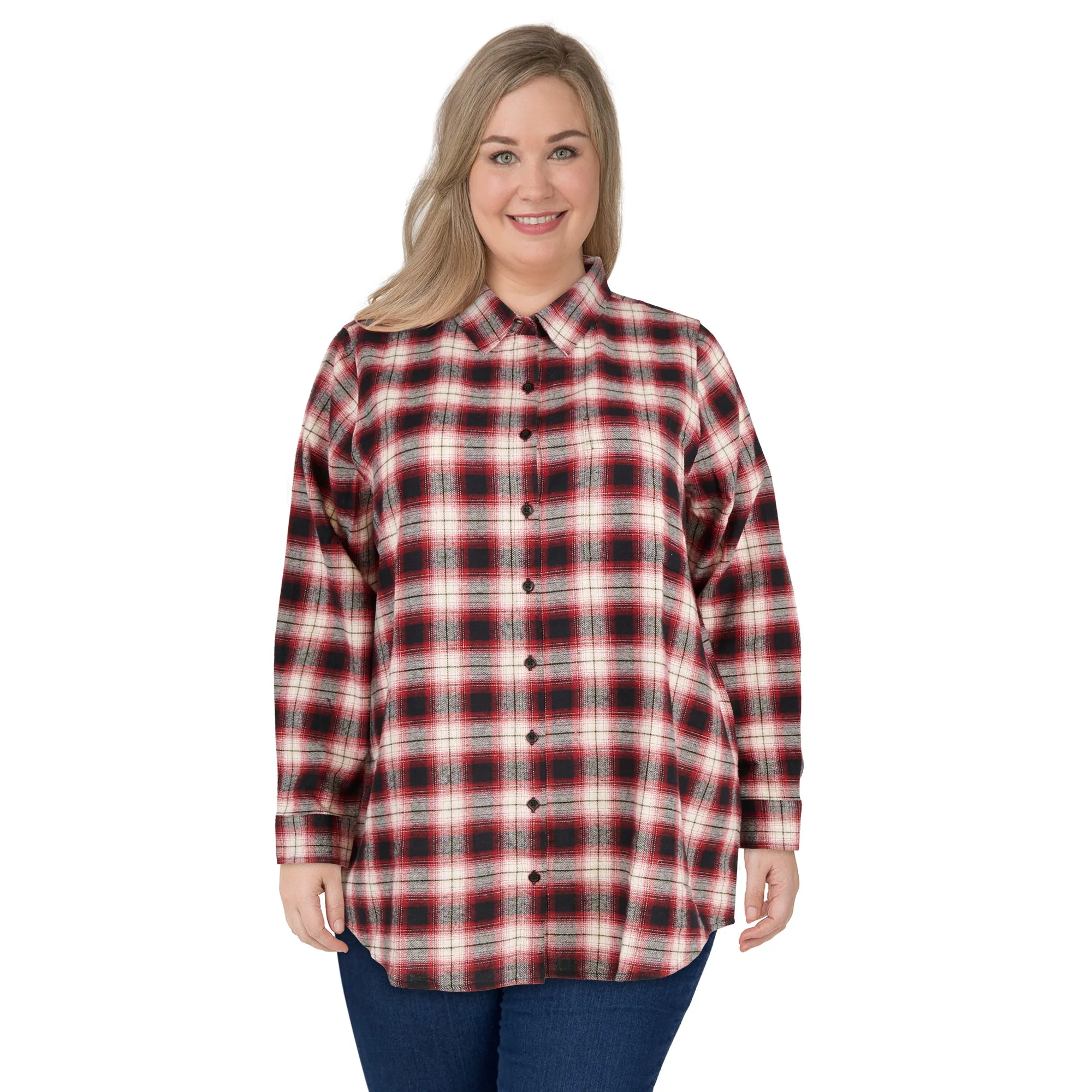 mySTYLE Women's Plus Flannel Plaid Tunic sold by Giant Tiger product image thumbnail 2