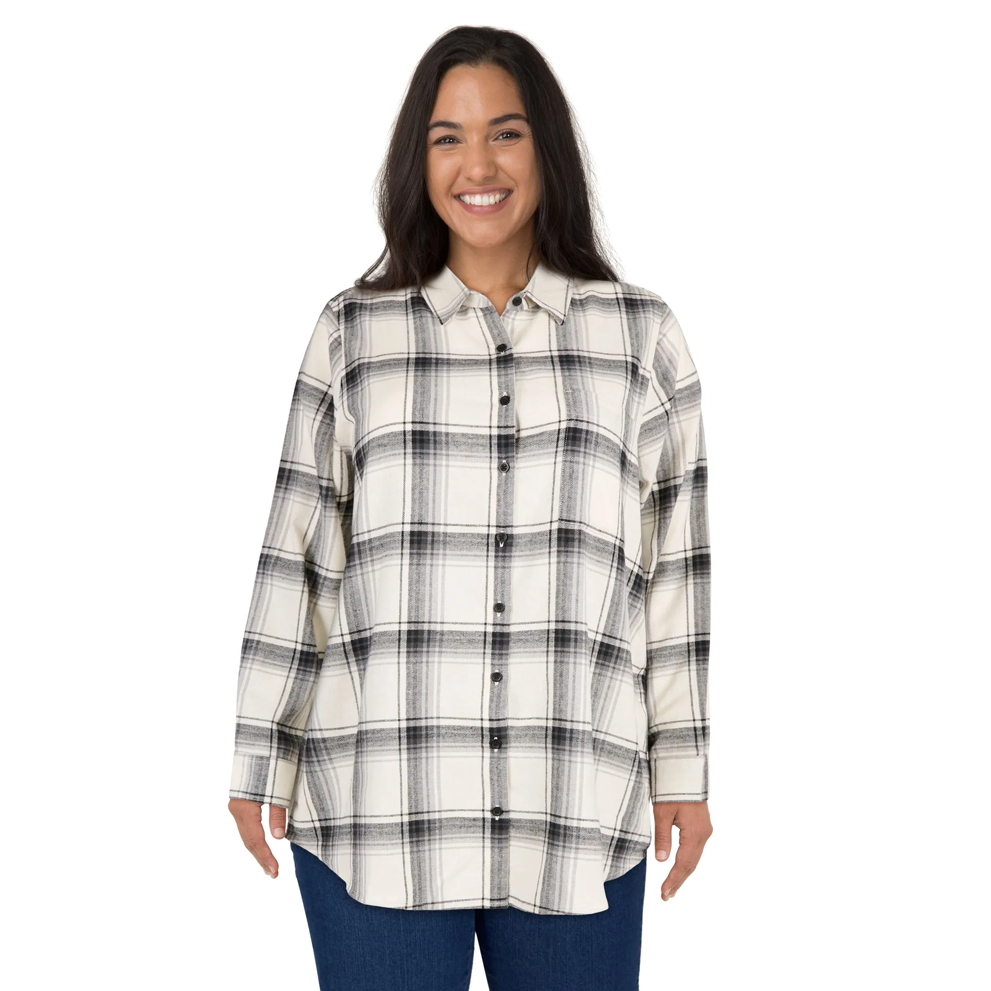mySTYLE Women's Plus Flannel Plaid Tunic sold by Giant Tiger product image thumbnail 3