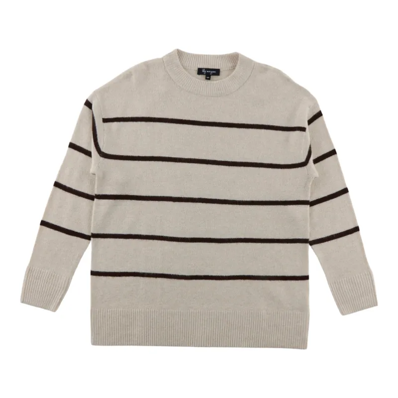 lily morgan Women's Striped Crew Neck Sweater sold by Giant Tiger