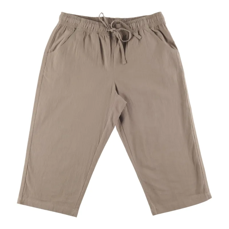 Classic Editions Women's Petite Solid Crinkle Capri Pants sold by Giant Tiger