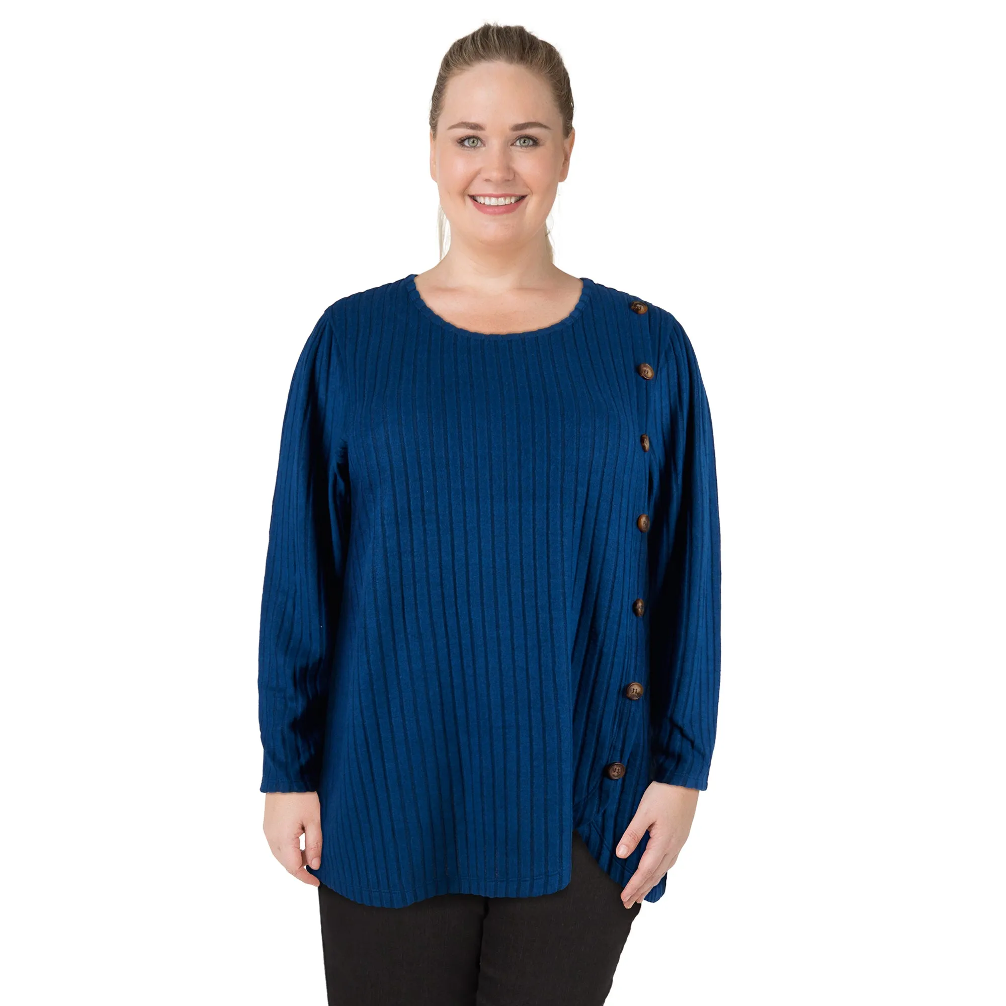 lily morgan Women's Plus Long Sleeve Button Detail Top sold by Giant Tiger product image thumbnail 2
