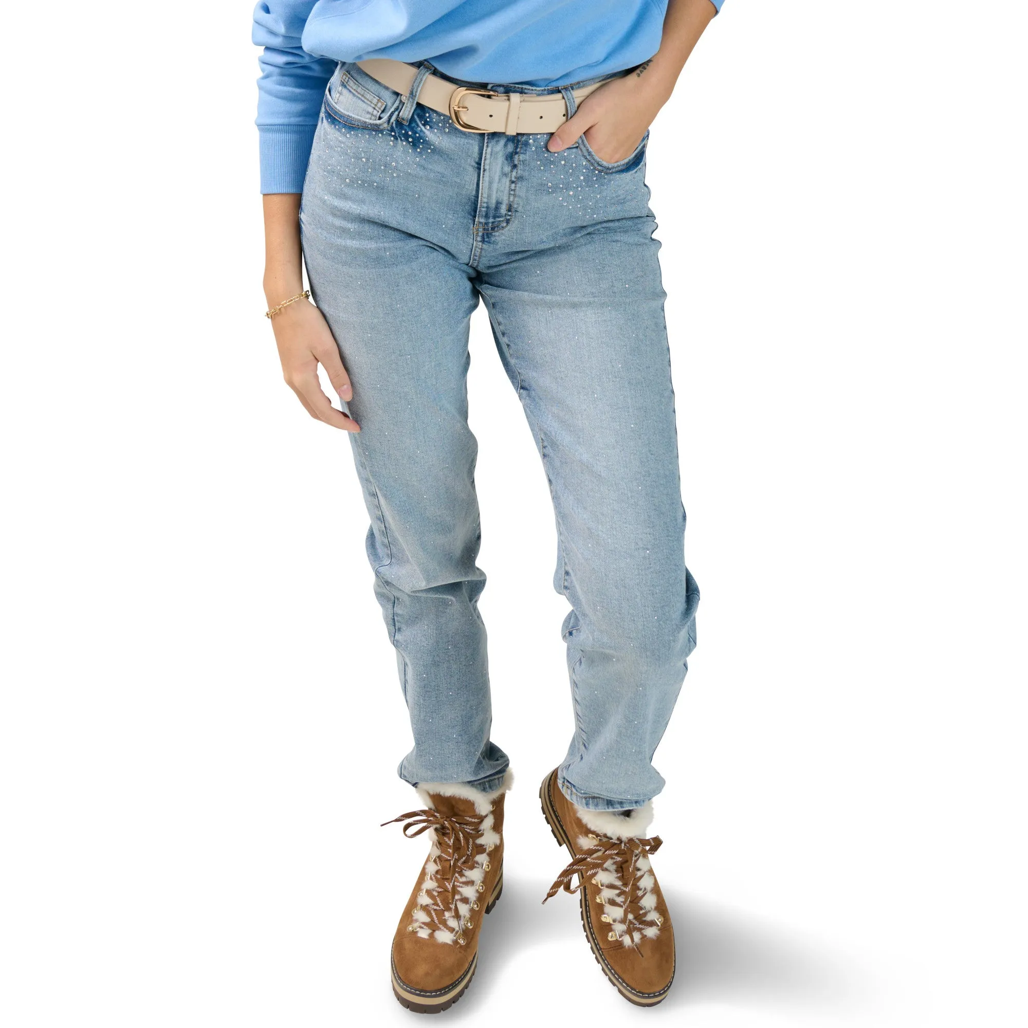 mySTYLE Women's Rhinestone Denim Jeans sold by Giant Tiger